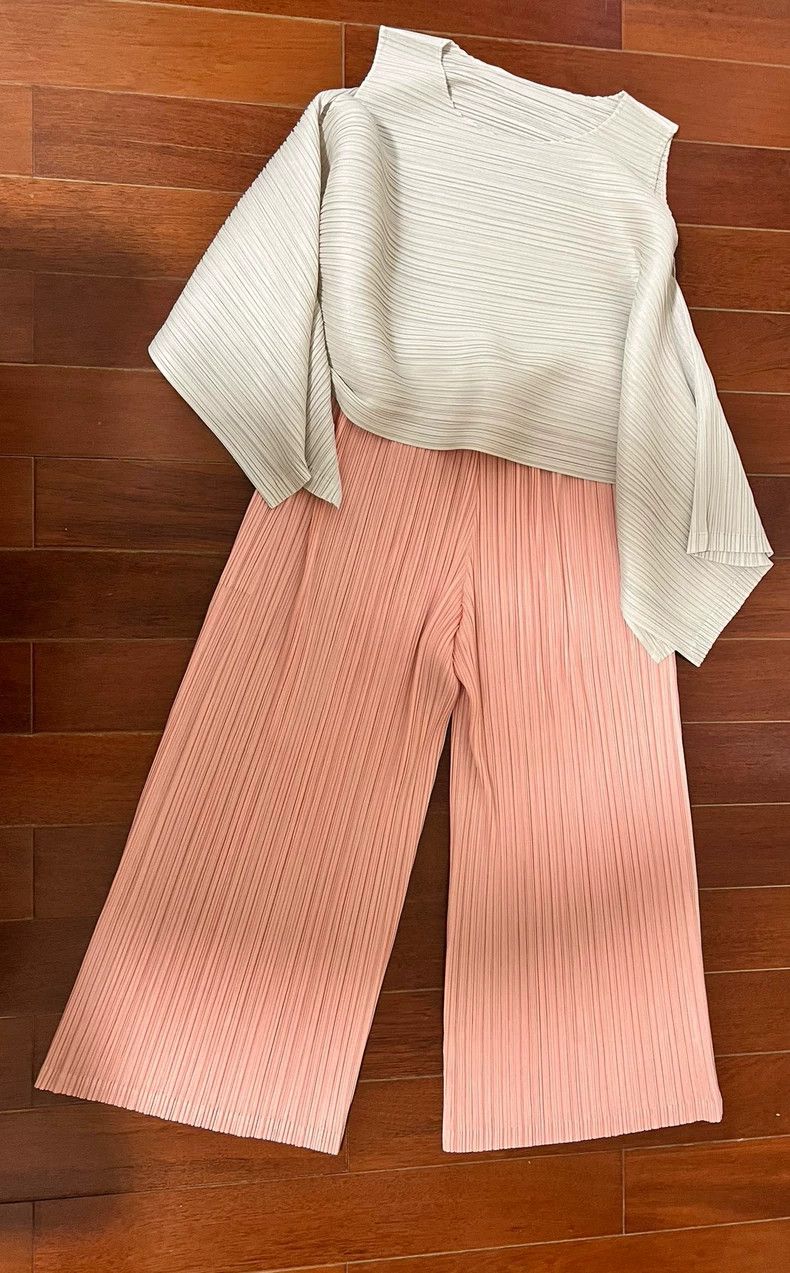 Issey Miyake issey miyake size:3 Pink pleated pants Size 42" / US 20 - 1 Thumbnail