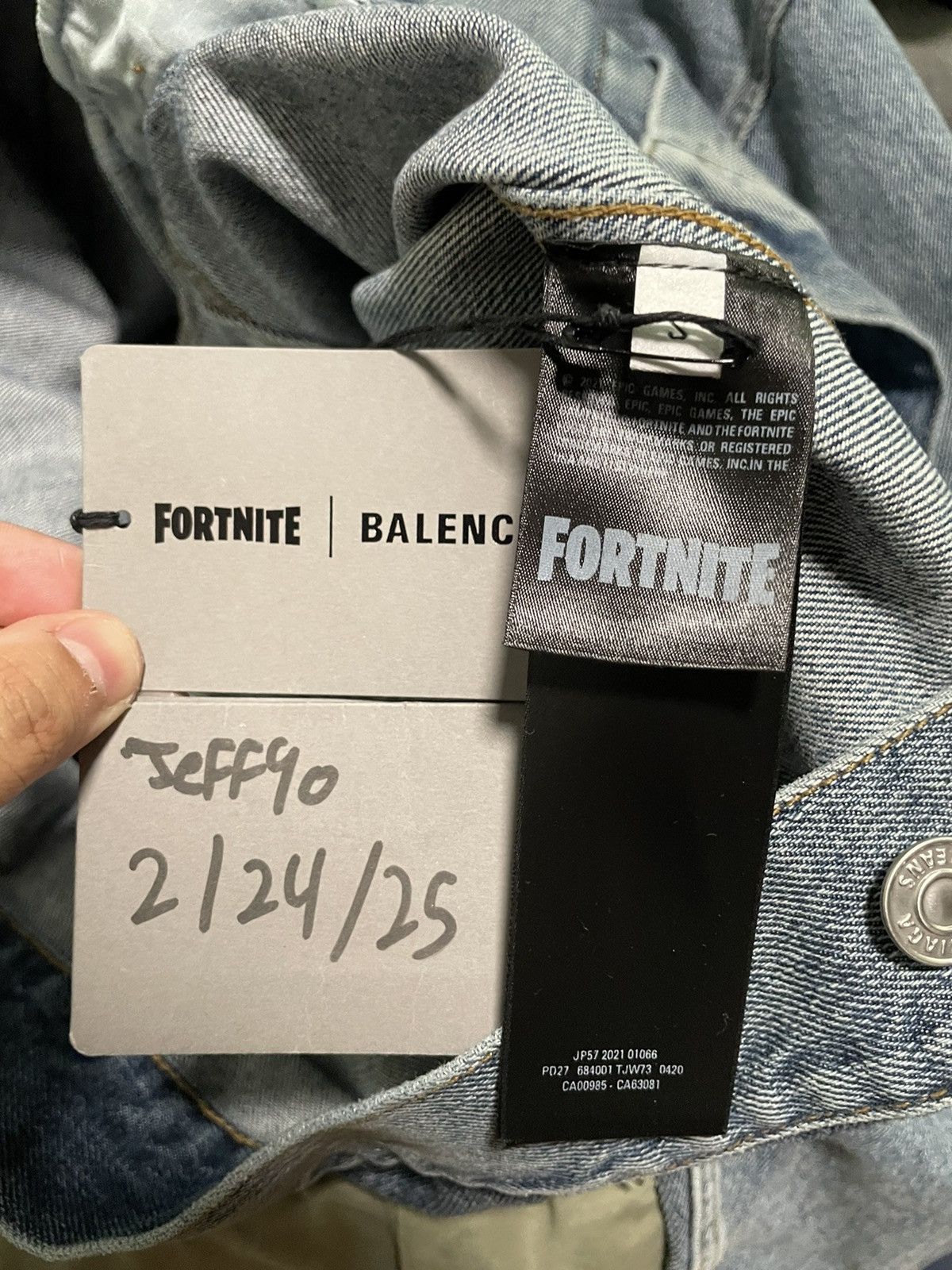 Balenciaga Balenciaga X Fortnite denim jacket | Grailed