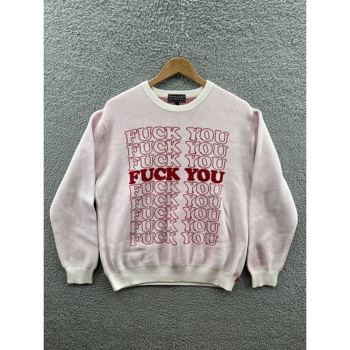 Supreme Supreme Hysteric Glamour White F You Sweater Size Medium