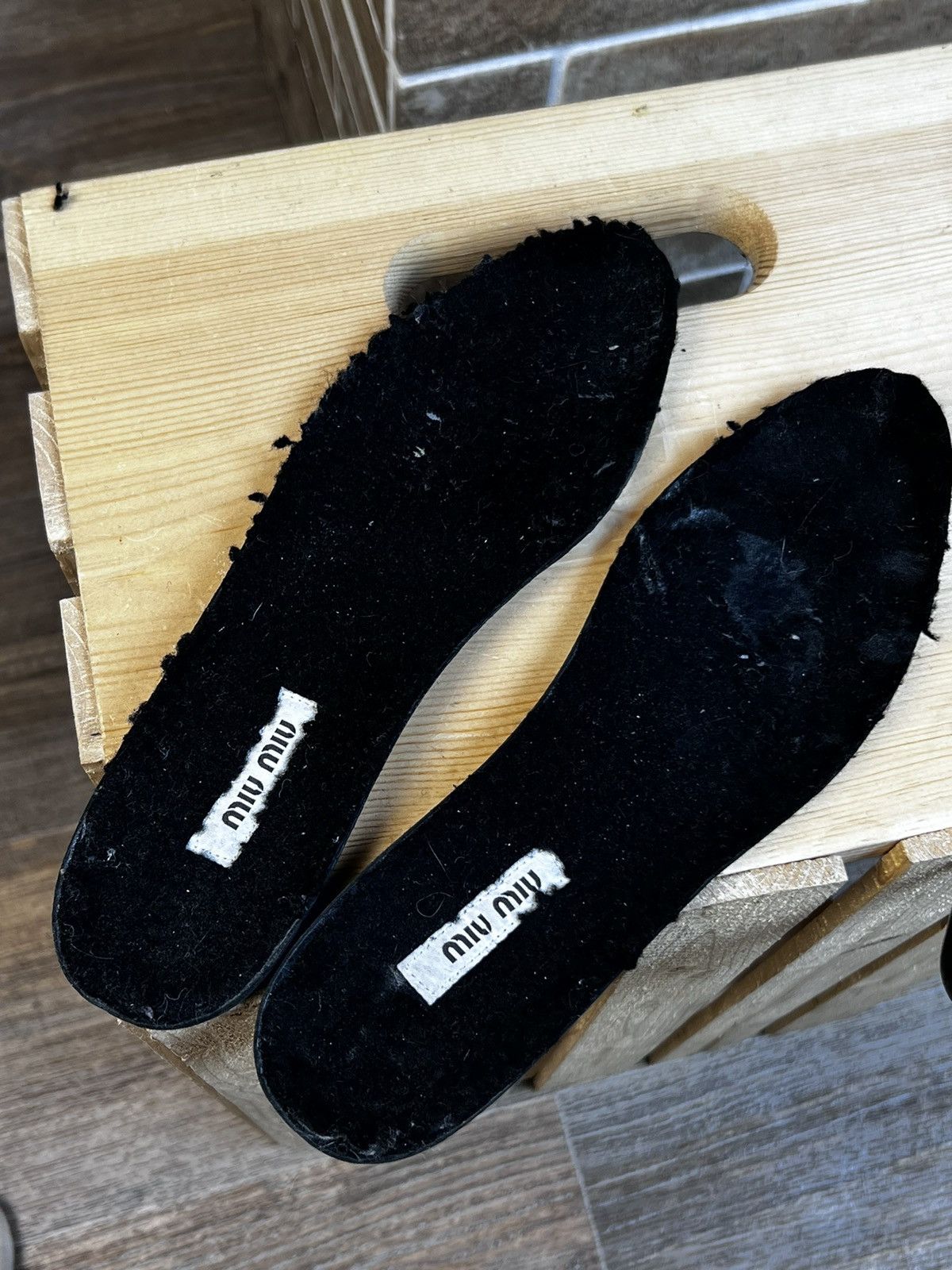 Miu Miu Miu Miu Shearling Suede High Top Black Shoes Size US 7.5 / IT 37.5 - 12 Thumbnail