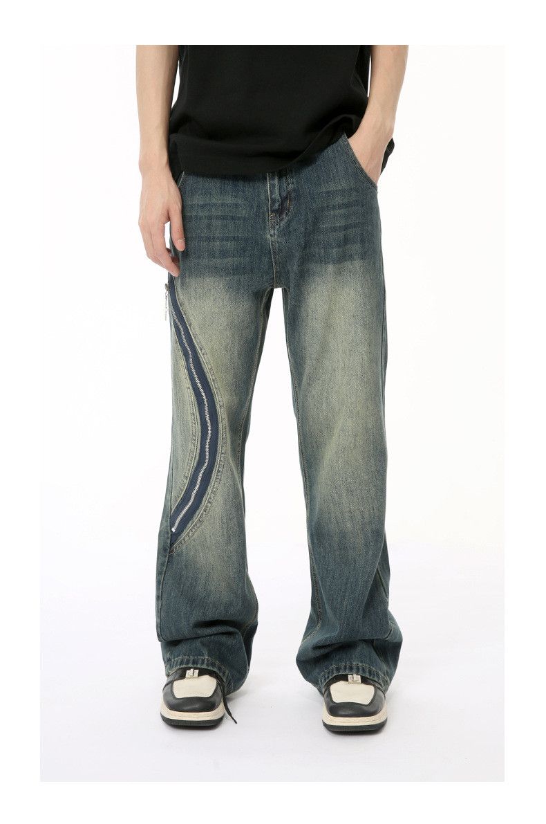 Japanese Brand × Jean American street side zipper stitching designer jeans for men Size US 32 / EU 48 - 1 Thumbnail