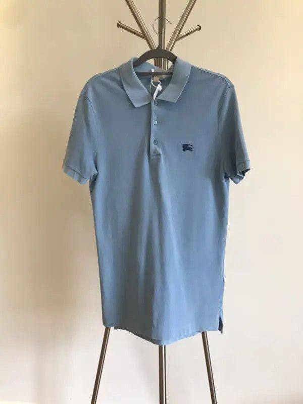 Burberry Burberry Men's Light Blue Short Sleeve Polo Size US XS / EU 42 / 0 - 1 Thumbnail