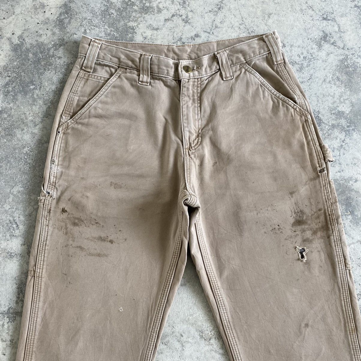 Carhartt Vintage Carhartt Blanket Lined Ripped Dirty Carpenter Pants Size US 29 - 5 Thumbnail