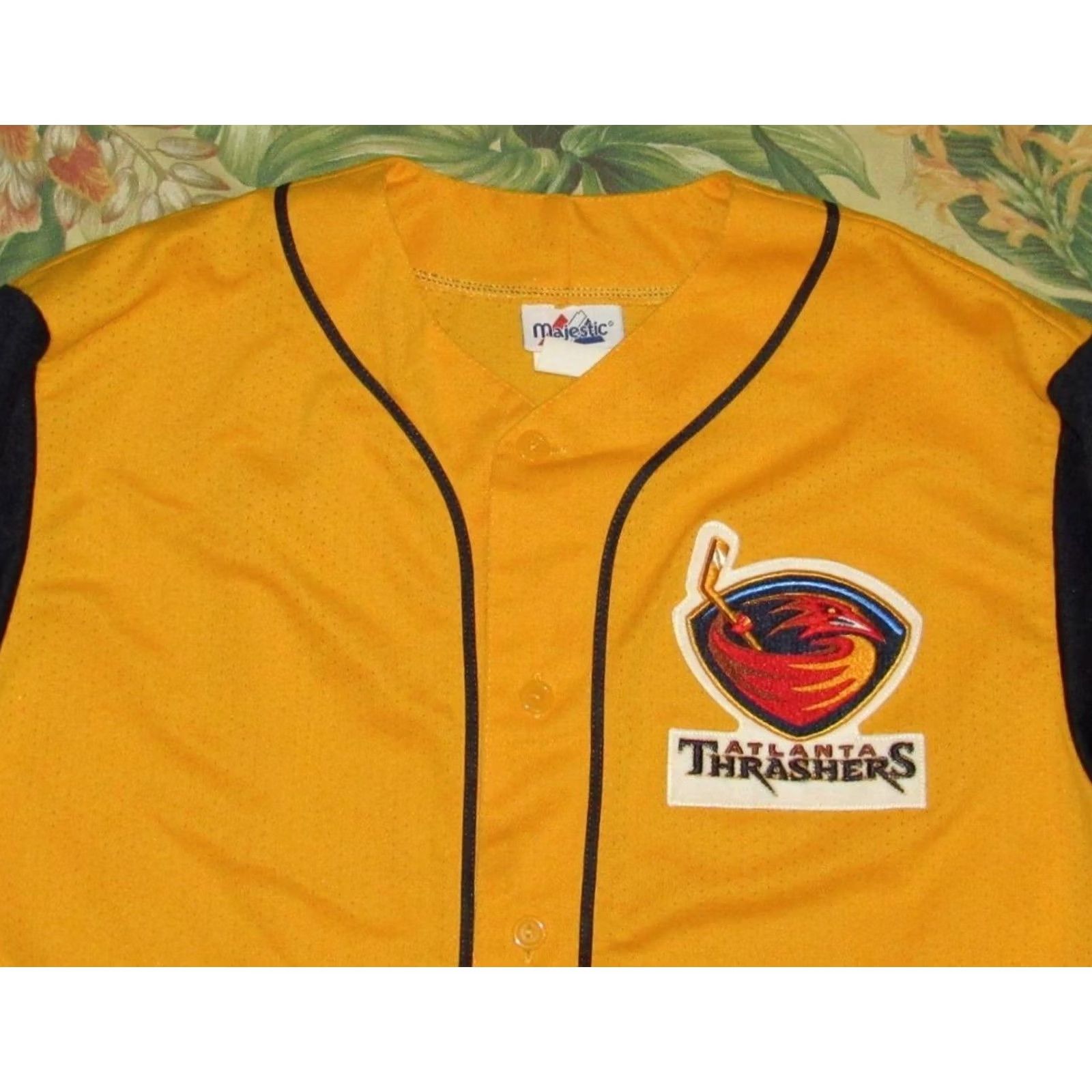 Thrasher Vtg Majestic Atlanta Thrashers Long Sleeve Jersey Shirt Made In USA Large Size US L / EU 52-54 / 3 - 2 Thumbnail