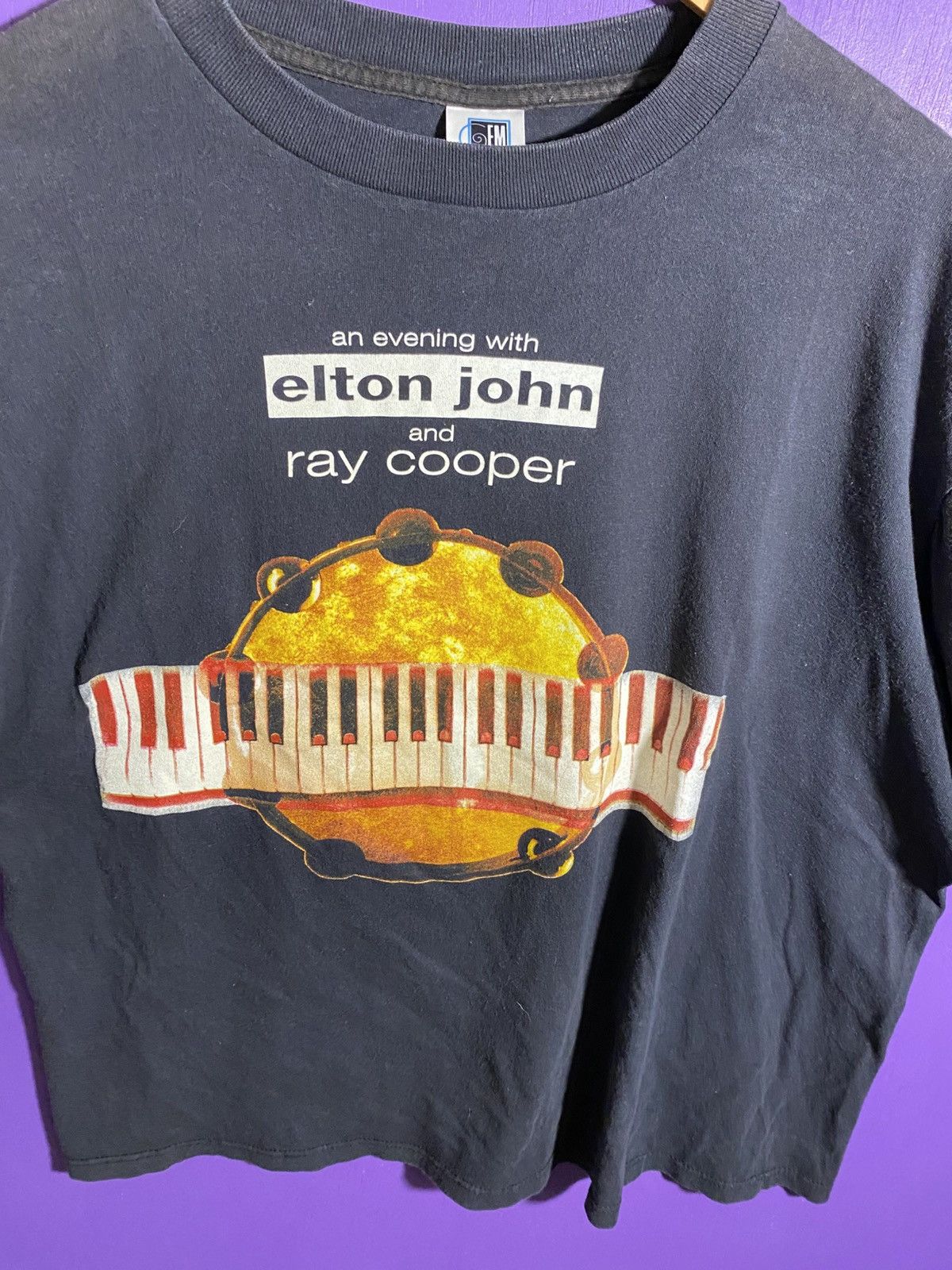 Band Tees × Vintage Vintage 90s Elton John and Ray cooper concert tee Size US XL / EU 56 / 4 - 3 Thumbnail