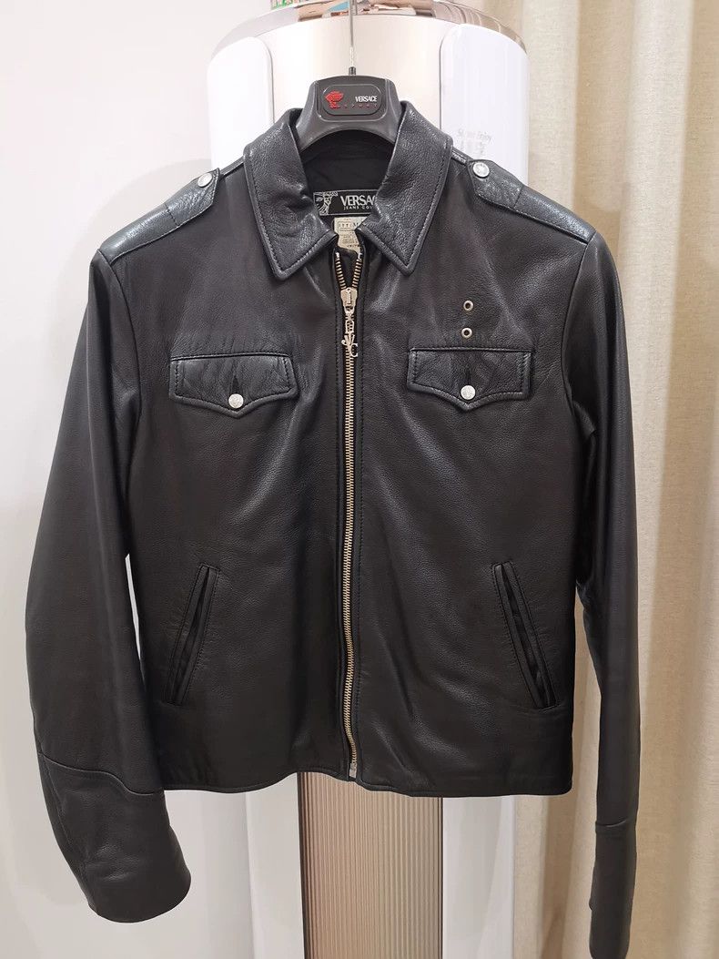 Versace Versace Classic leather jacket Size US M / EU 48-50 / 2 - 1 Thumbnail