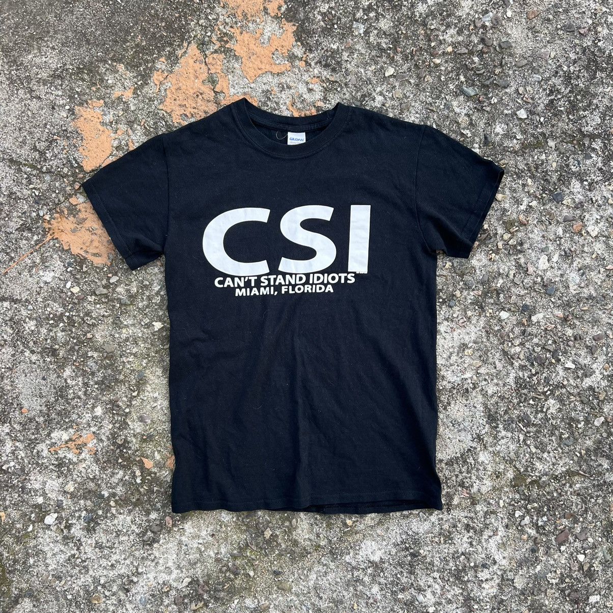 Vintage Vintage 90-00s CSI Funny Printed Graphic Tee Size US S / EU 44-46 / 1 - 1 Thumbnail