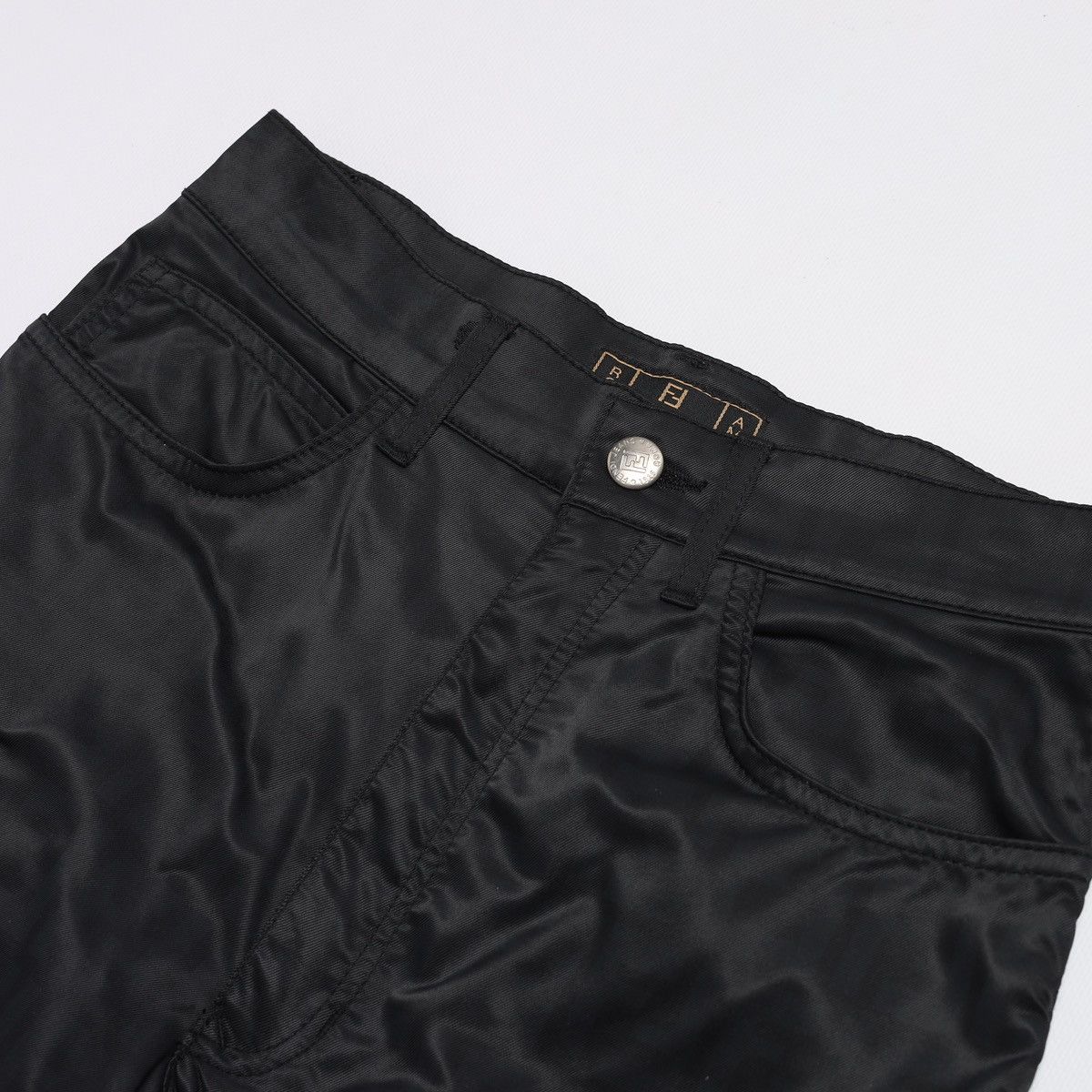 Fendi Vintage Fendi Black Monogram Nylon Pants Size 28" / US 6 / IT 42 - 9 Thumbnail