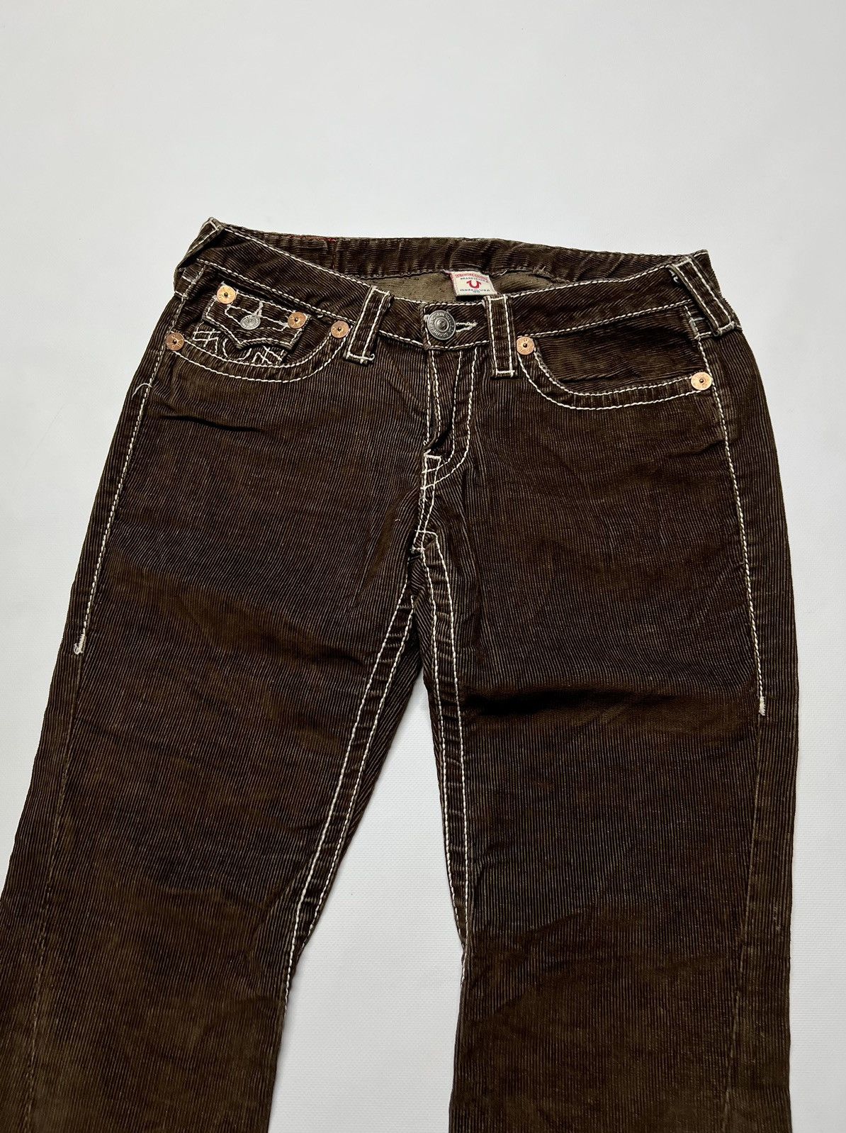 True Religion Vintage Y2k True Religion Brown🤎 Velvet Denim Jeans Rare 90s Size 30" / US 8 / IT 44 - 11 Thumbnail