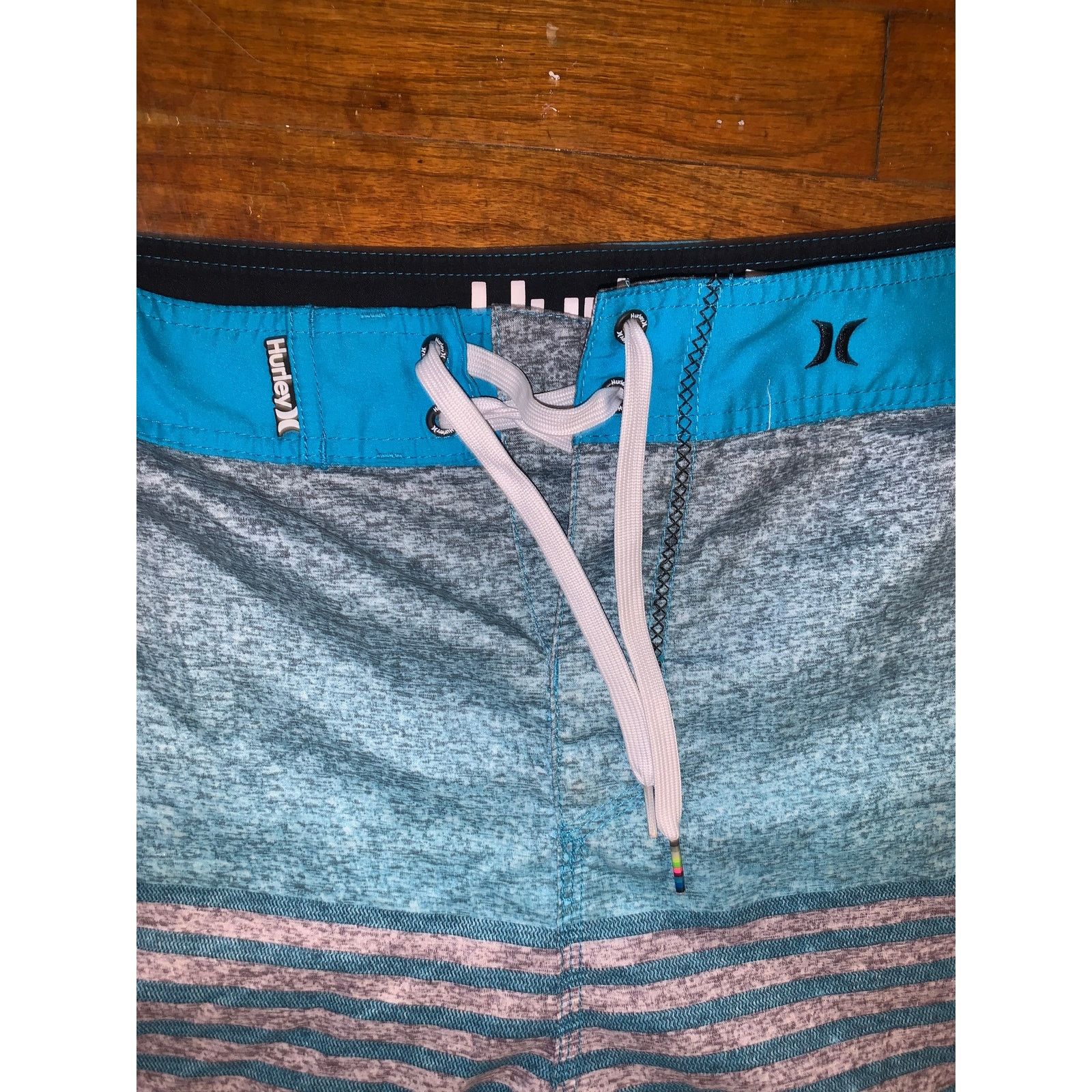 Hurley Hurley Weekender Board Shorts Blue Grey Striped Men's 34 Size US 38 / EU 54 - 3 Thumbnail