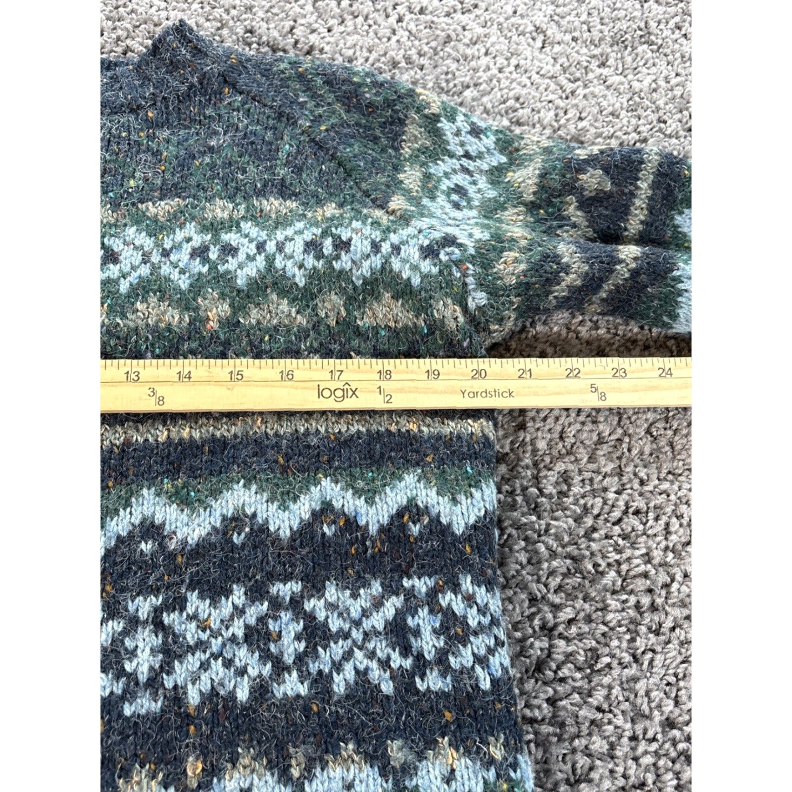 Vintage VINTAGE Best Authentic Sweater Mens Large Cable-Knit Fisherman 90s Green Wool Acrylic Pullover Boys? Wait. Size US S / EU 44-46 / 1 - 3 Thumbnail