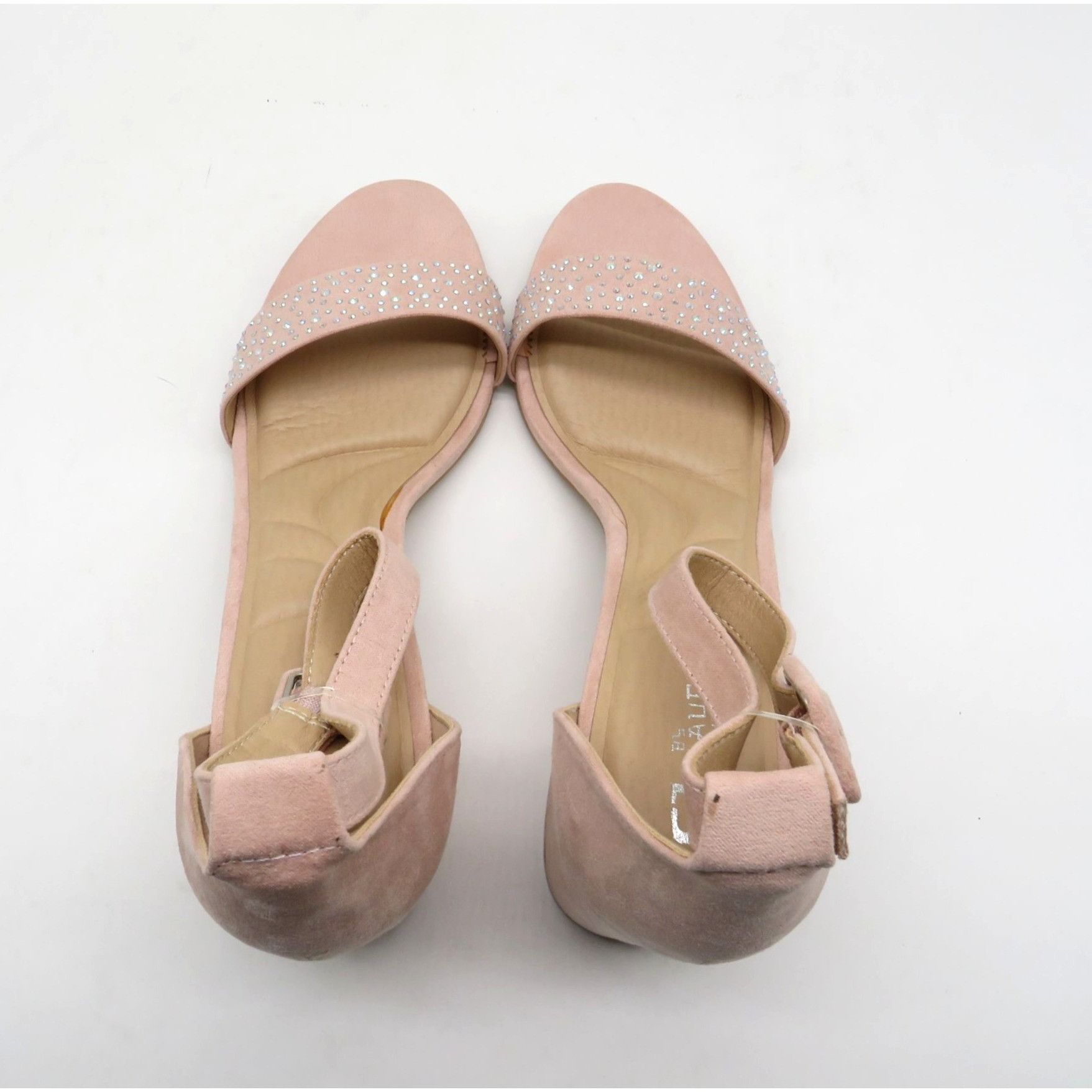 Other CL By Laundry Pink Block Heel Sandals Rhinestone Strap Size Size US 8.5 / IT 38.5 - 5 Thumbnail