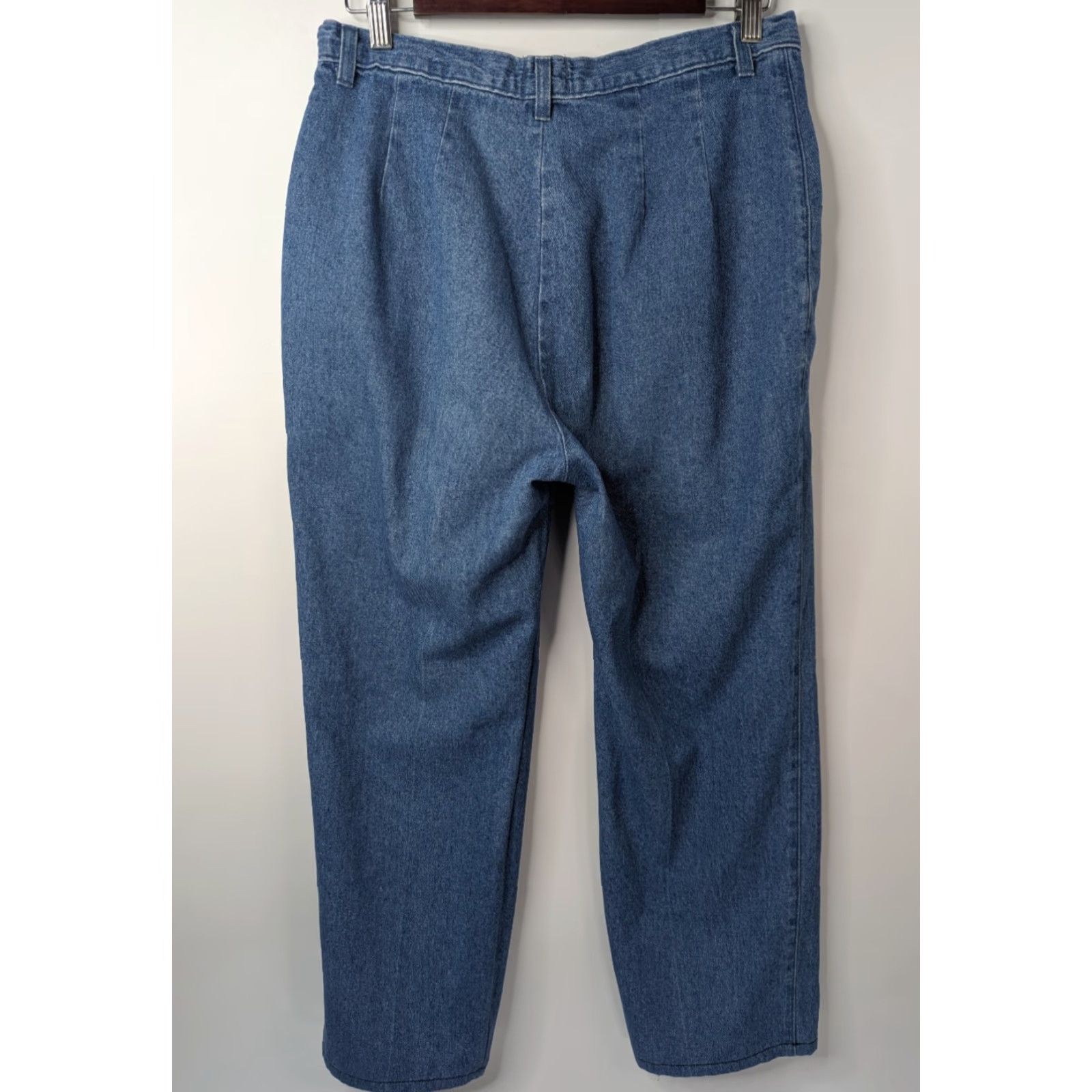 Lee VINTAGE Lee Pleated High Rise Denim Blue Jeans Women’s 14 Talon Zipper Size 36" / US 14 / IT 50 - 3 Thumbnail