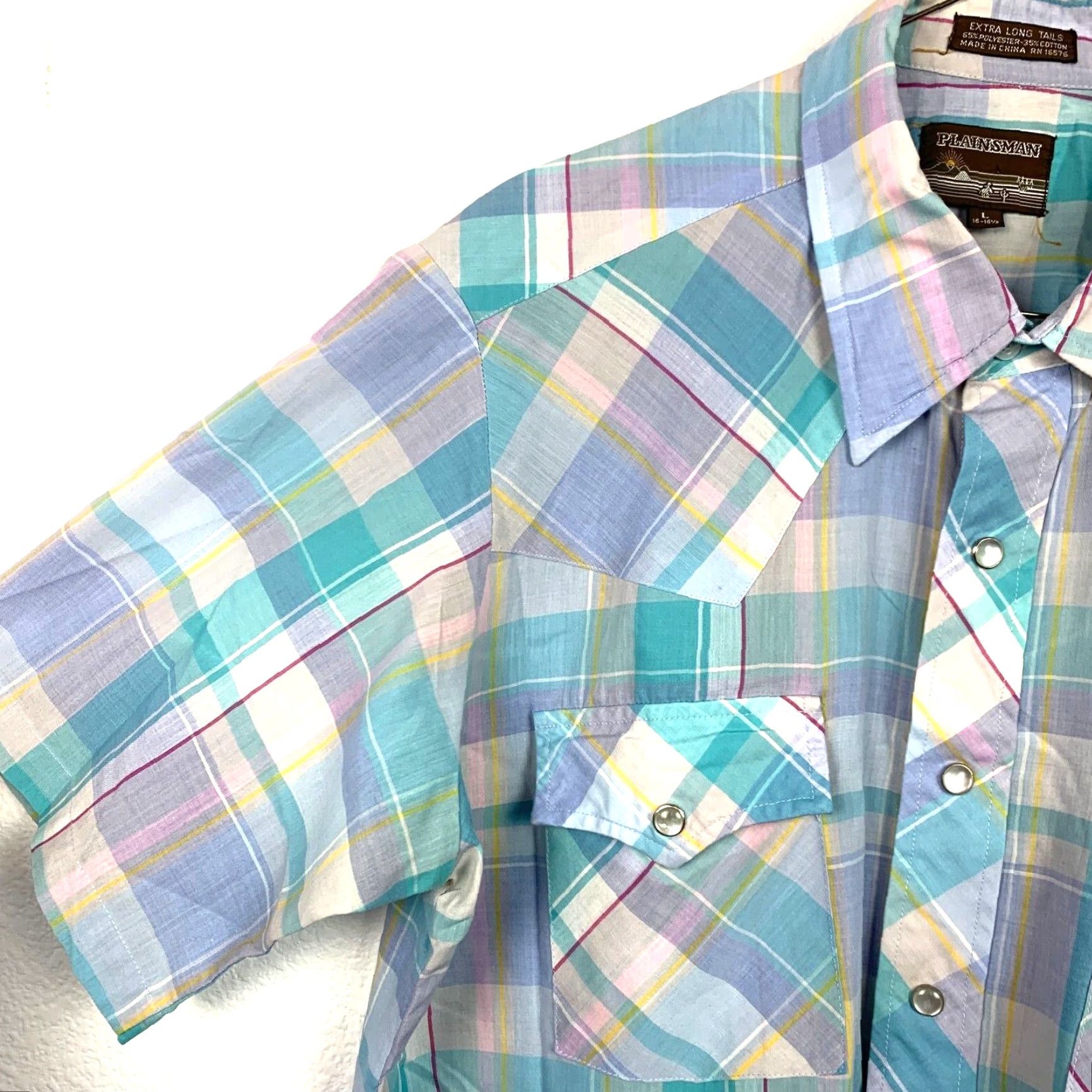 Vintage VINTAGE Plainsmen Western Plaid Button-Up Shirt L Men Mammulti? Size US L / EU 52-54 / 3 - 2 Thumbnail