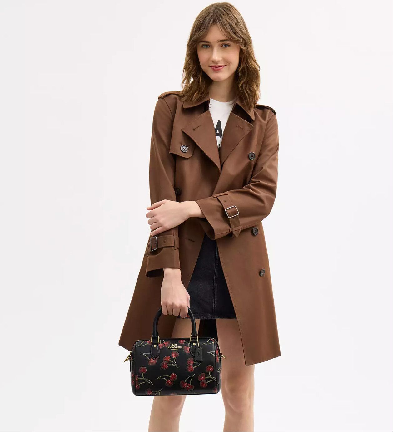 Coach Rowan Satchel Bag With Cherry Print CCZ15 Size ONE SIZE - 8 Thumbnail