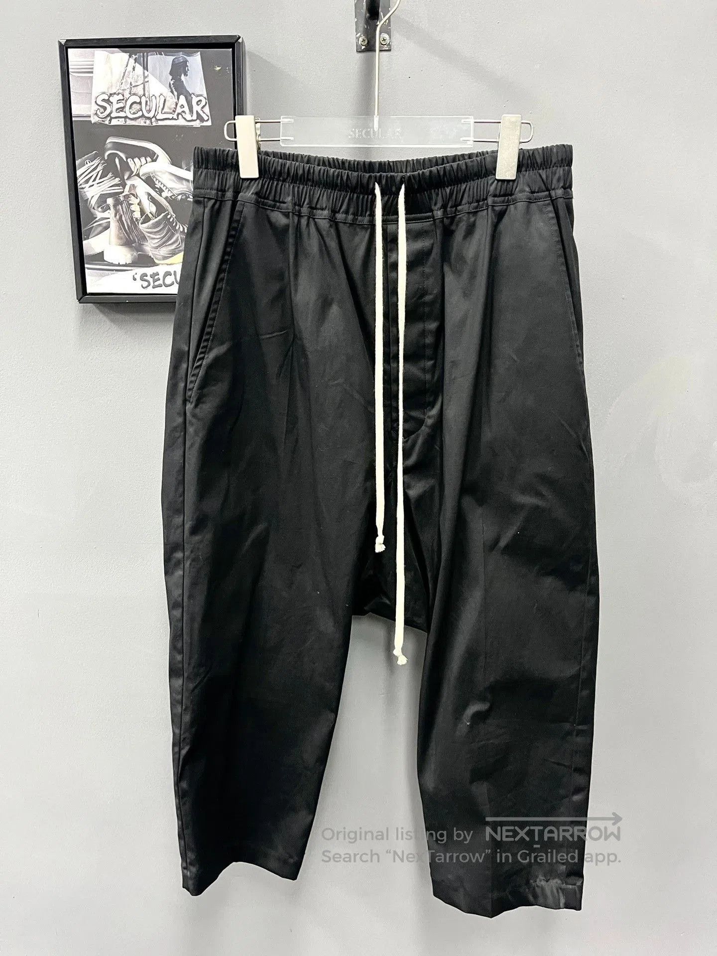 Rick Owens Rick Owens Main Line Cropped Black Pants. Size US 35 - 1 Thumbnail
