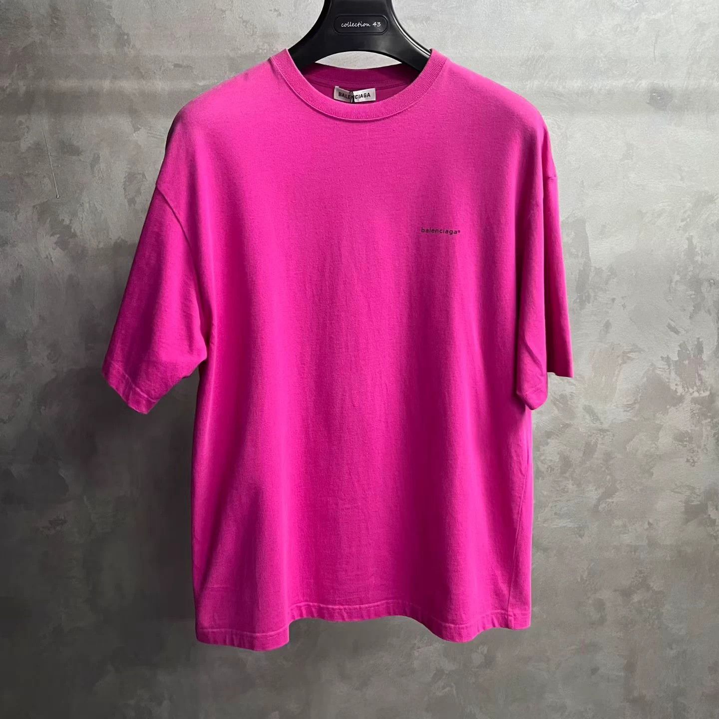 Balenciaga pink oversized short sleeve tee XS NWT