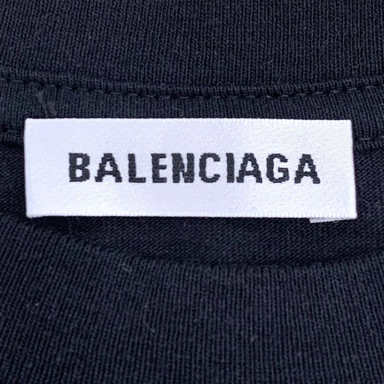 Balenciaga Balenciaga Full monogrammed logo crew neck black cotton sh Size XS / US 0-2 / IT 36-38 - 5 Thumbnail