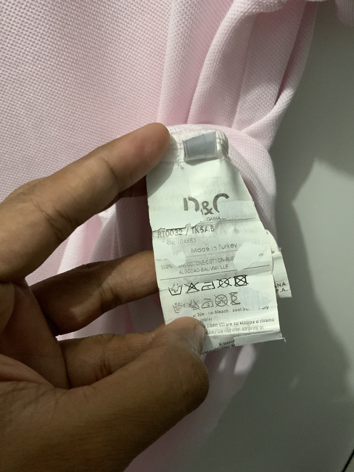 Dolce & Gabbana Dolce & Gabbana Pink Collar Tee Size US S / EU 44-46 / 1 - 13 Thumbnail