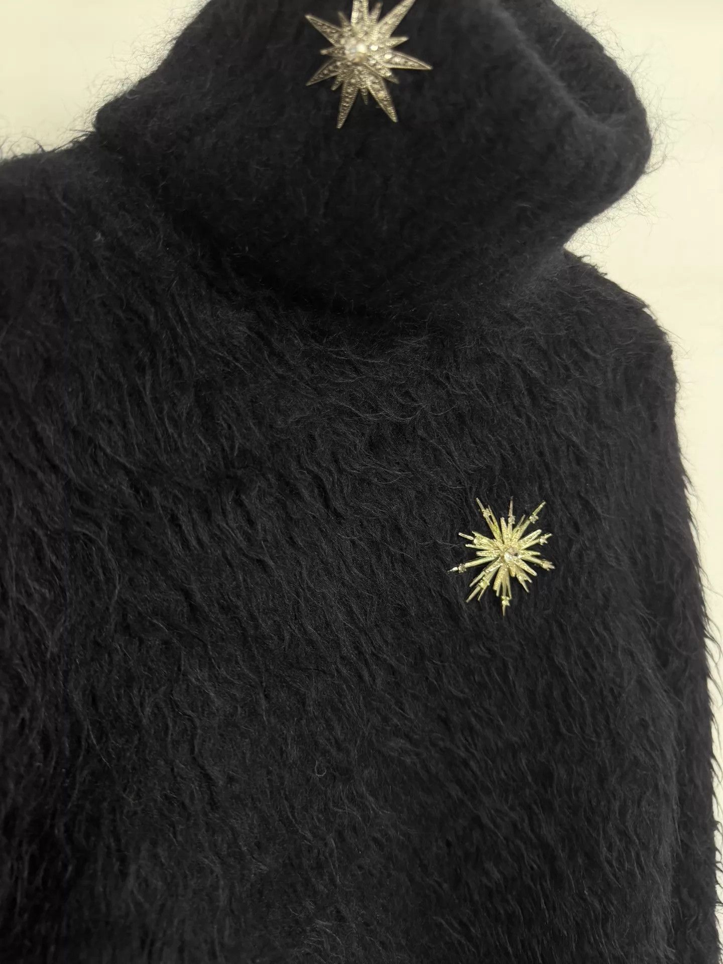 Saint Laurent Paris SLP17FW Saint Laurent Black Mohair High Turtleneck Cropped Size US XS / EU 42 / 0 - 3 Thumbnail