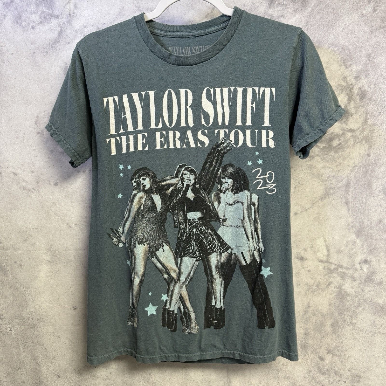 Band Tees Taylor Swift The Eras Tour T Shirt Small 17x25 Gray Short Sl Size S / US 4 / IT 40 - 1 Thumbnail