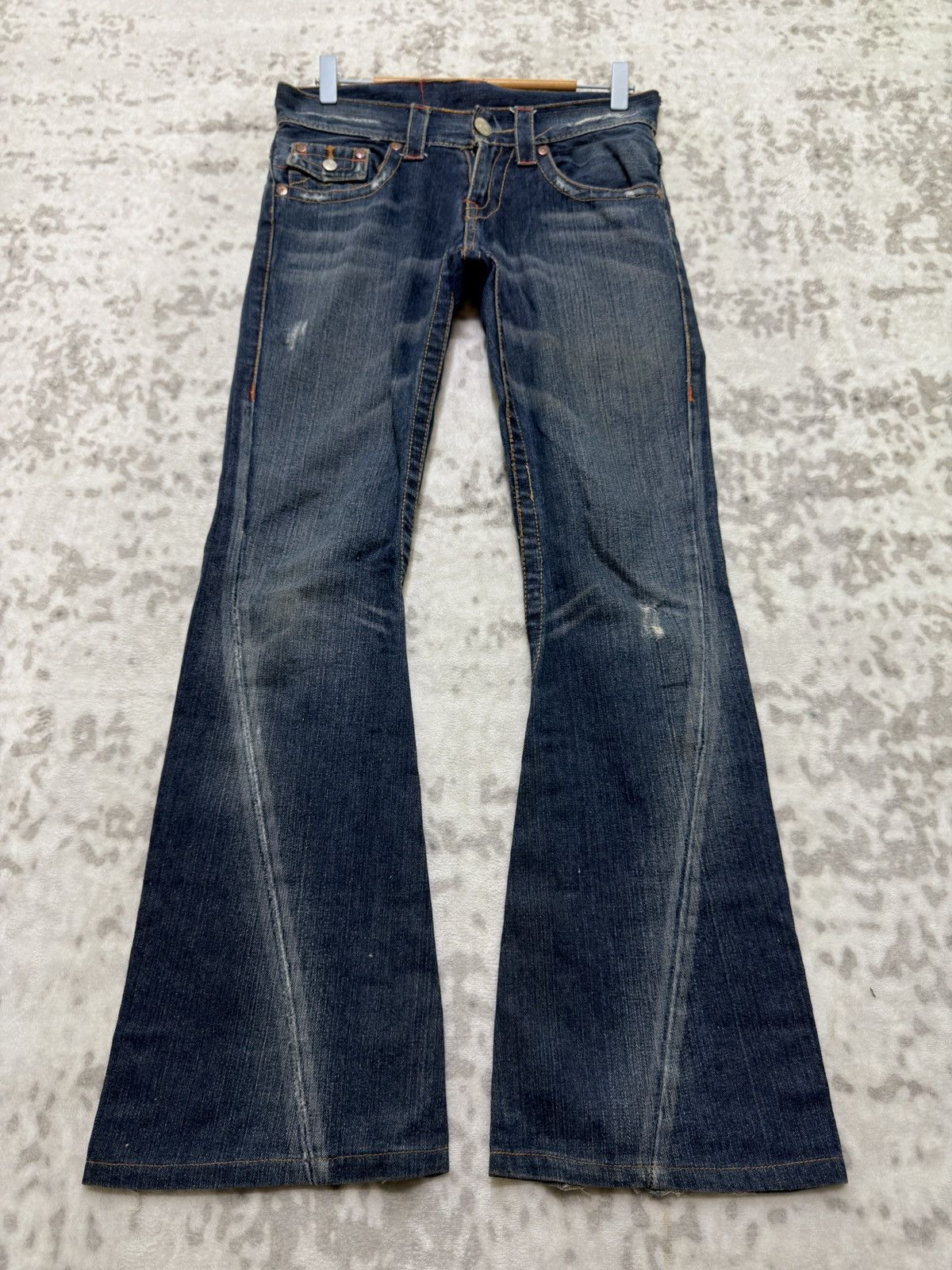 True Religion Flared TRUE RELIGION Distressed Low Rise Bootcut Denim Size US 29 - 1 Thumbnail