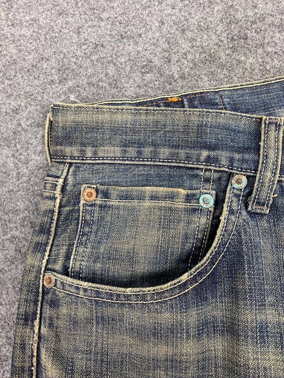 Levi's vintage levis 503 rusty distressed denim nice design Size US 35 - 14 Thumbnail
