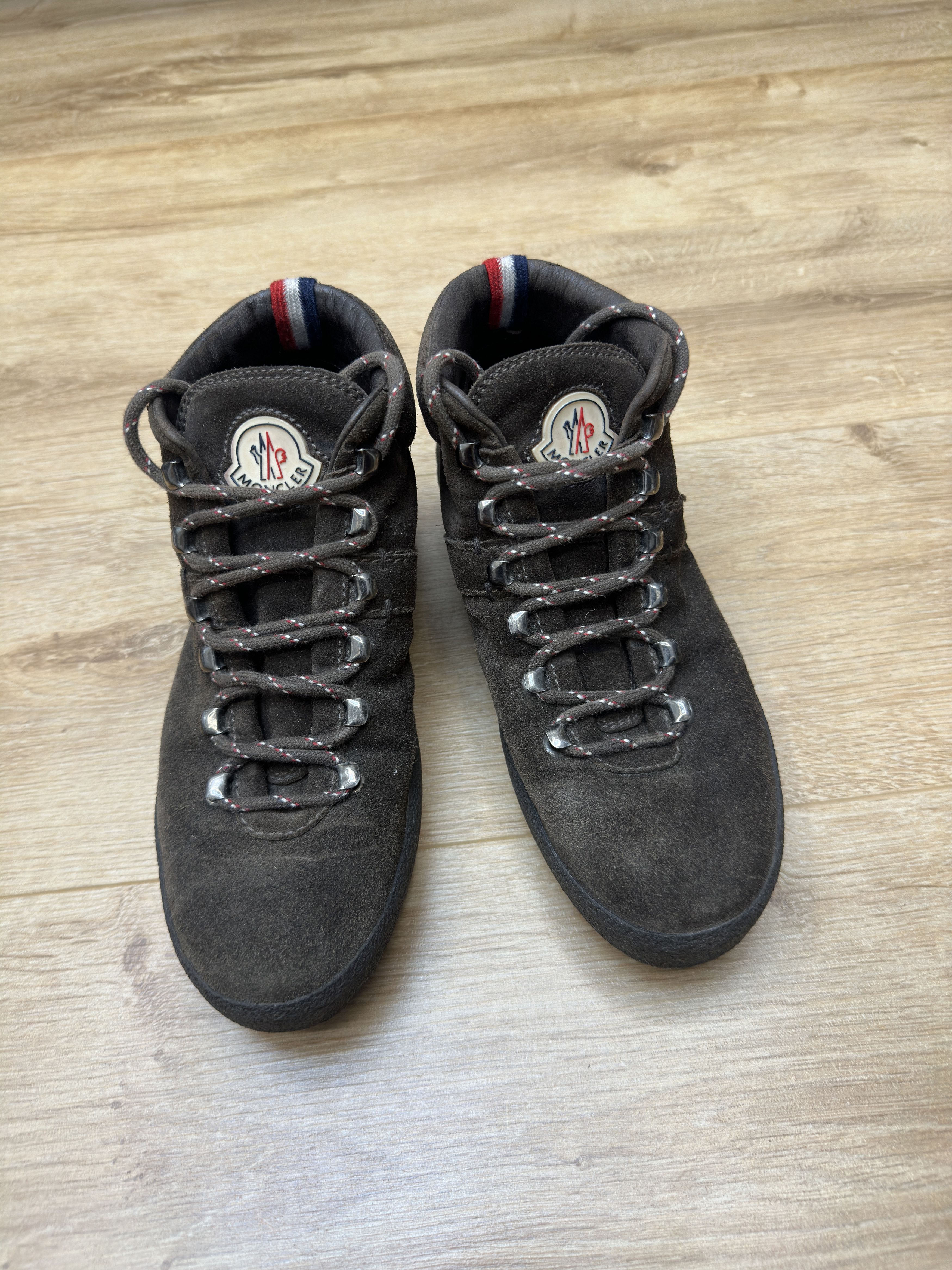 Moncler Leather Hiking Walking Suede Shoes Size 37 Vancouver in Brown, Men's