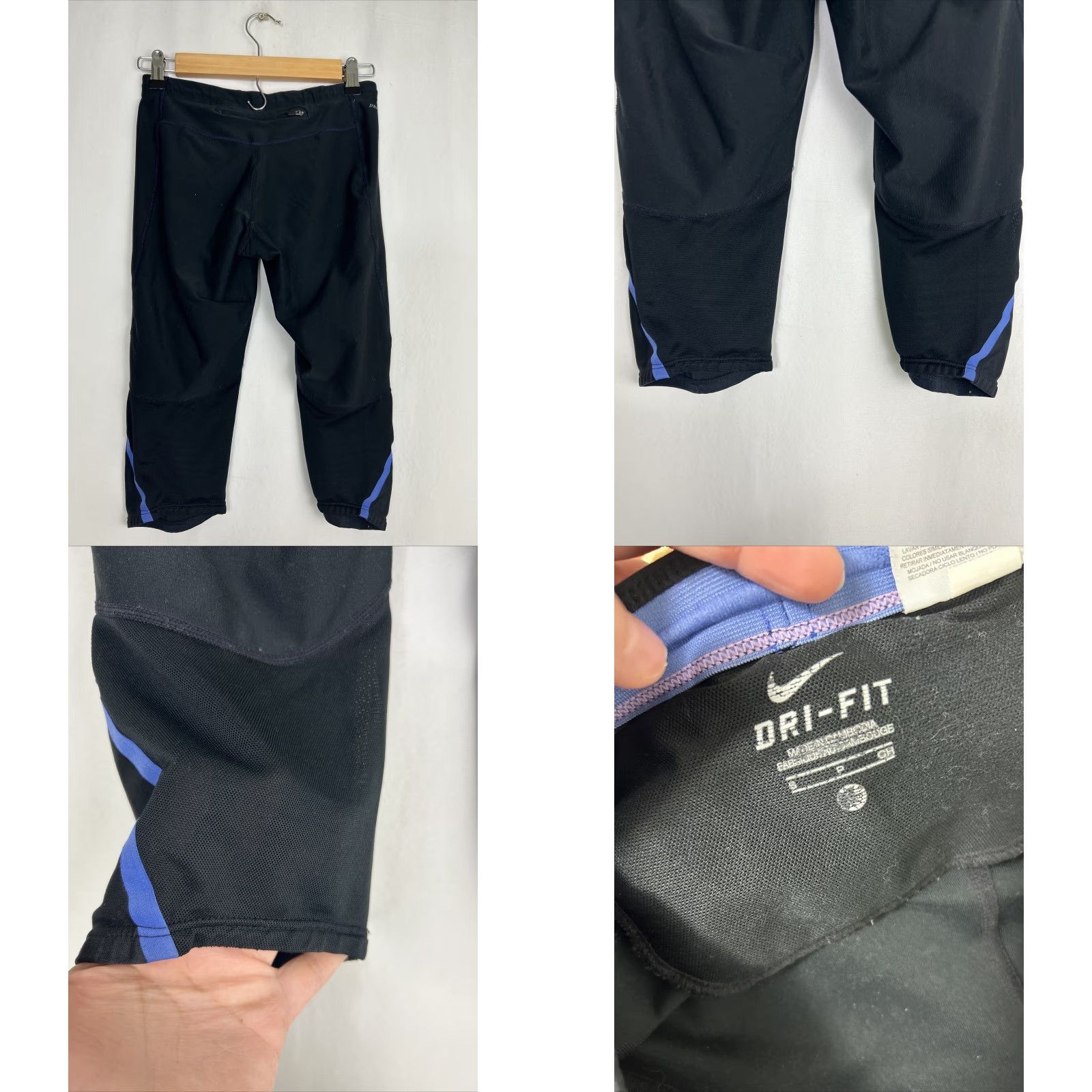 Nike Nike Dri-Fit Women's Small Black Capris Leggings Compression Activewear Hosiery Size 28" / US 6 / IT 42 - 8 Thumbnail