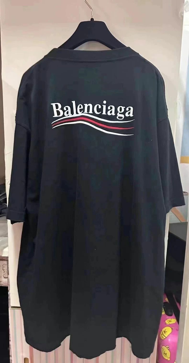 Balenciaga Balenciaga Black Embroidered Coke Wave Logo Short Sleeve Size US L / EU 52-54 / 3 - 2 Thumbnail