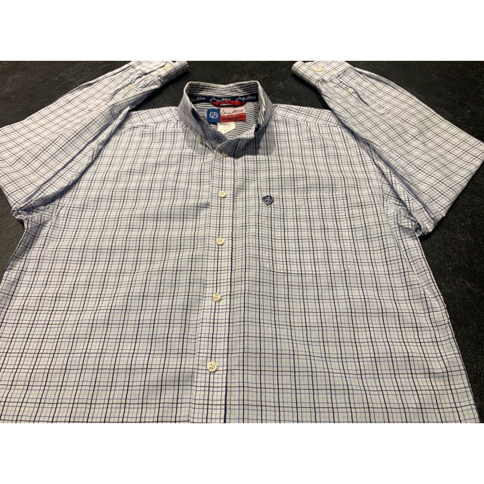 Wrangler Wrangler George Strait Western Plaid Cowboy Cut Button Down Shirt Mens Medium Multicolor Size US M / EU 48-50 / 2 - 2 Thumbnail