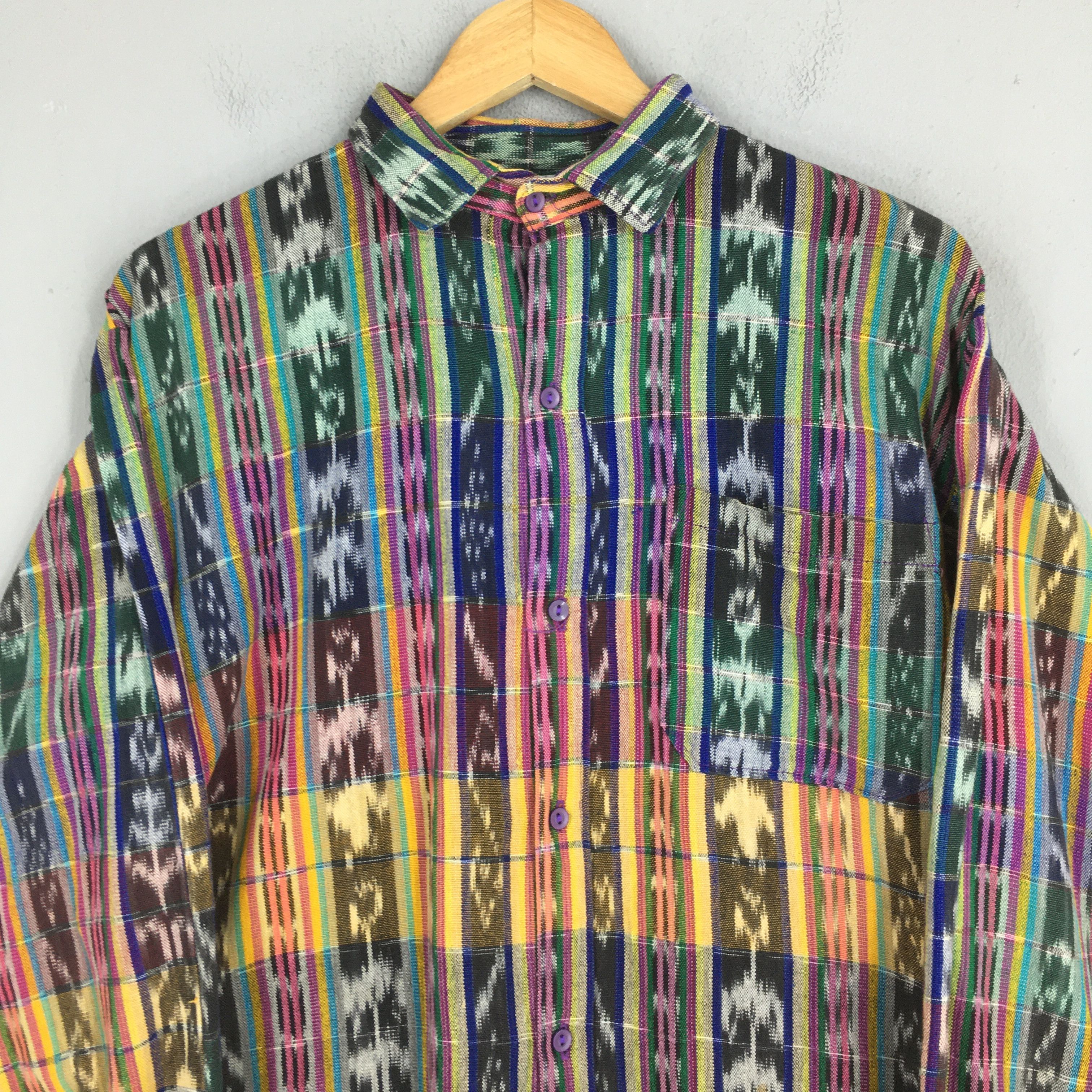 Vintage Vintage Lacusa Abstract Tribal Aztec Pattern Shirt Medium Size US M / EU 48-50 / 2 - 2 Thumbnail