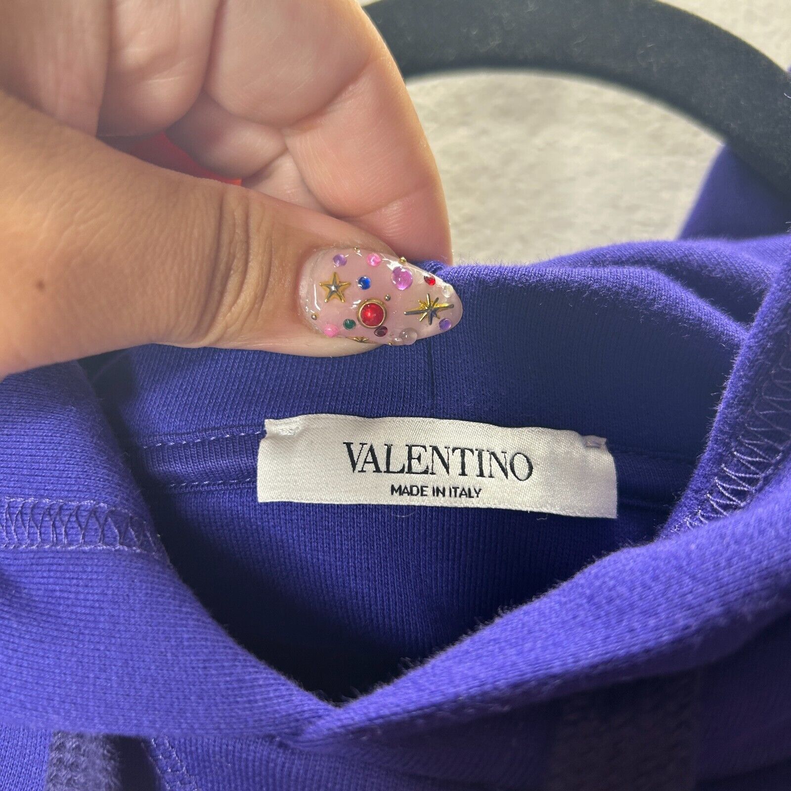 Valentino Valentino Purple Oversize Long Sleeve Hoodie Pocket VLTN Size US XL / EU 56 / 4 - 6 Thumbnail