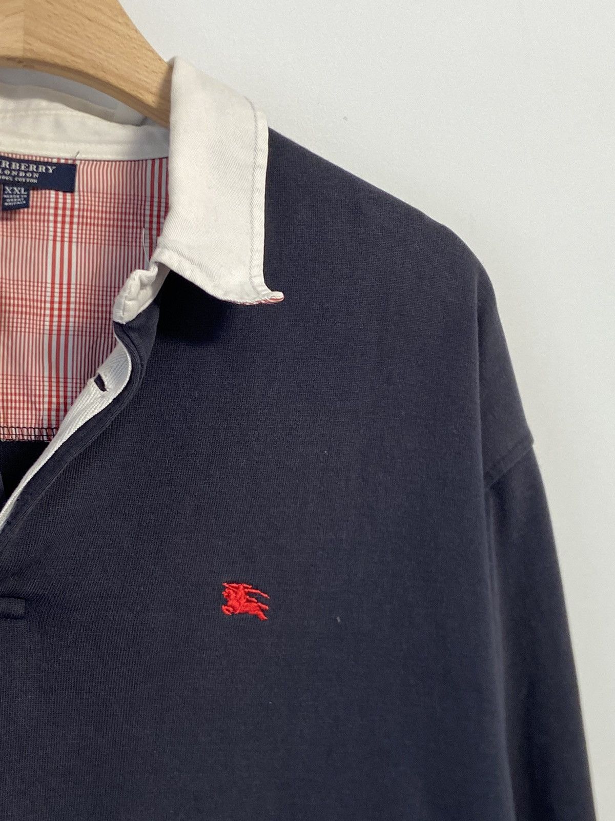 Burberry Vintage Burberry Nova Check Polo Long Sleeve Shirt Size US XXL / EU 58 / 5 - 14 Thumbnail
