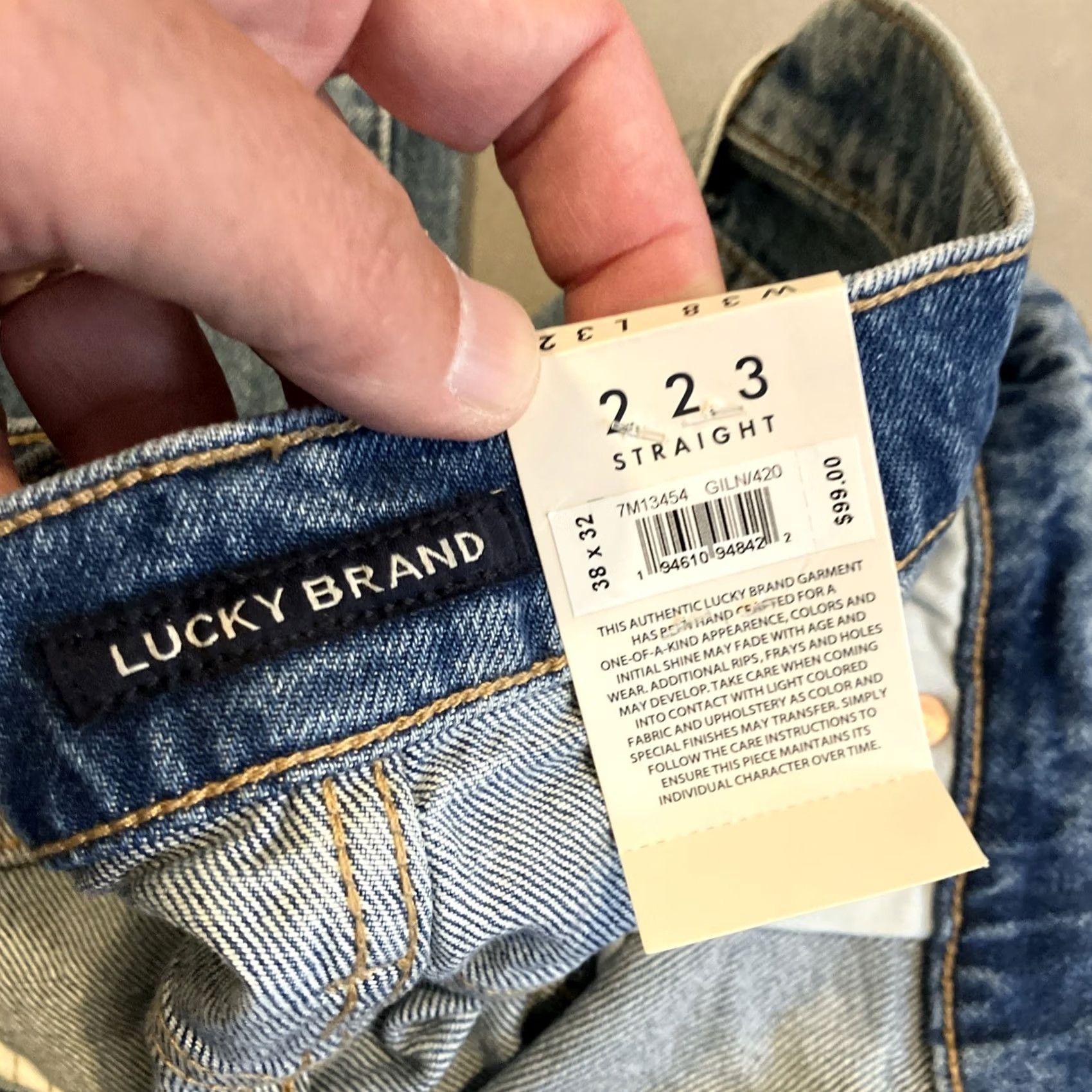 Lucky Brand Lucky Brand Jeans 223 Straight Stretch Denim Men's 38x32 Blue Straight Mens Size US 32 / EU 48 - 2 Thumbnail