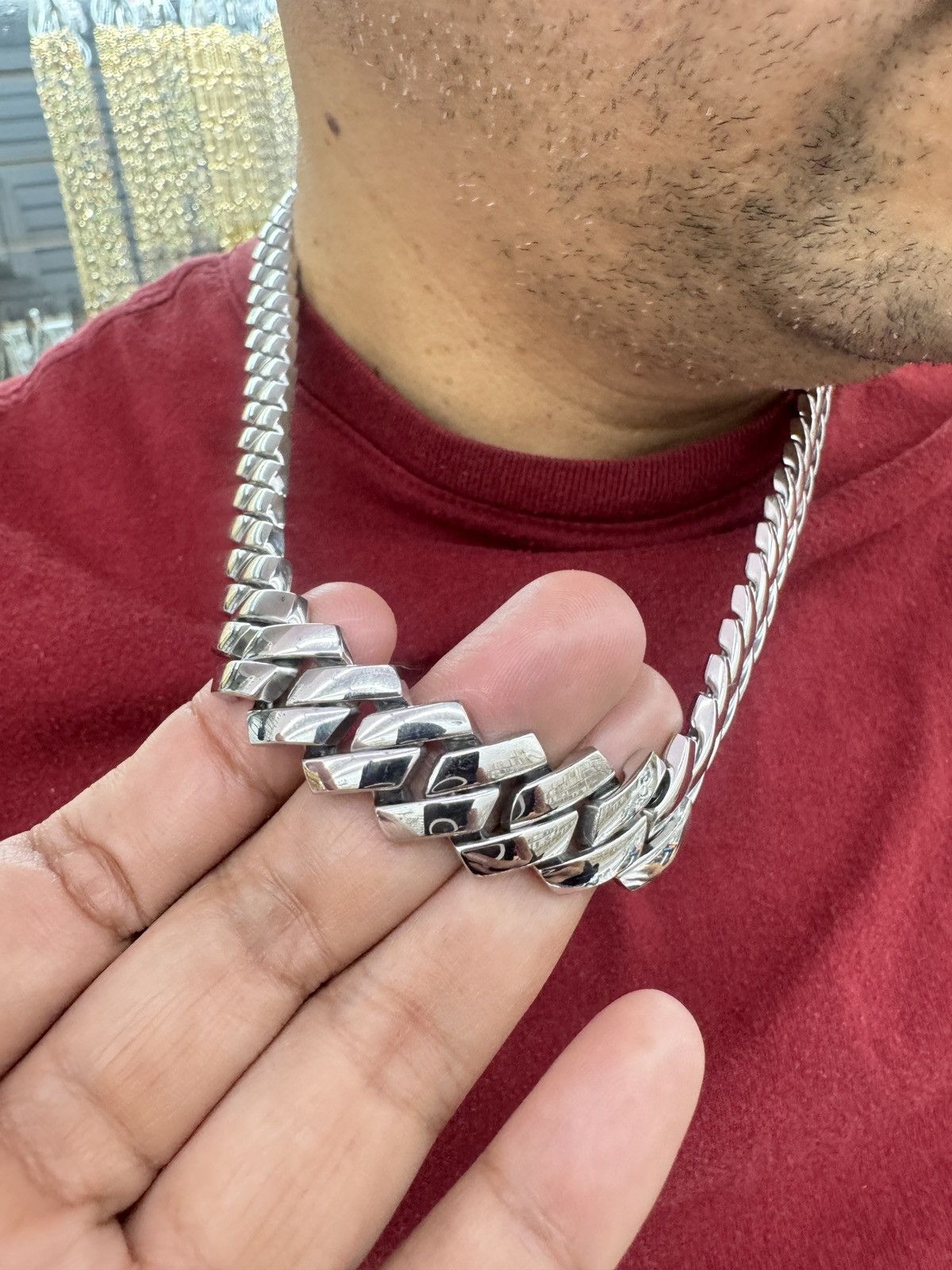 The Unbranded Brand Men Necklace Stainless Steel Size ONE SIZE - 6 Thumbnail