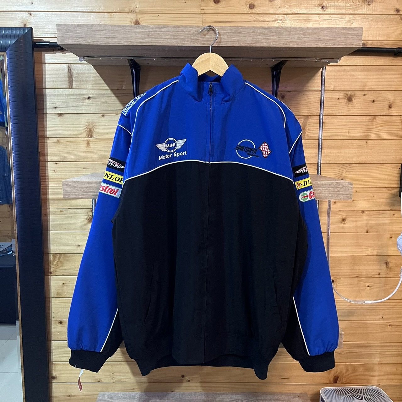 image of Racing Mini Cooper Jacket Black-Blue in Black/Blue, Men's (Size 2XL)