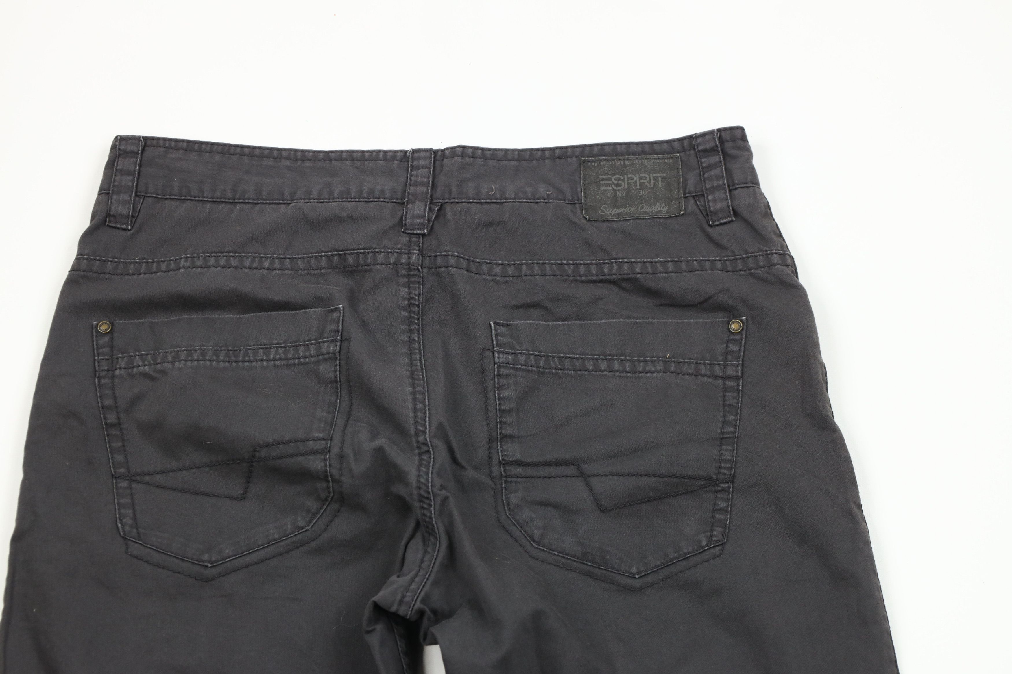 Esprit × Vintage Vintage 90s Esprit Wide Leg Chino Pants Charcoal Gray Size US 32 / EU 48 - 9 Thumbnail