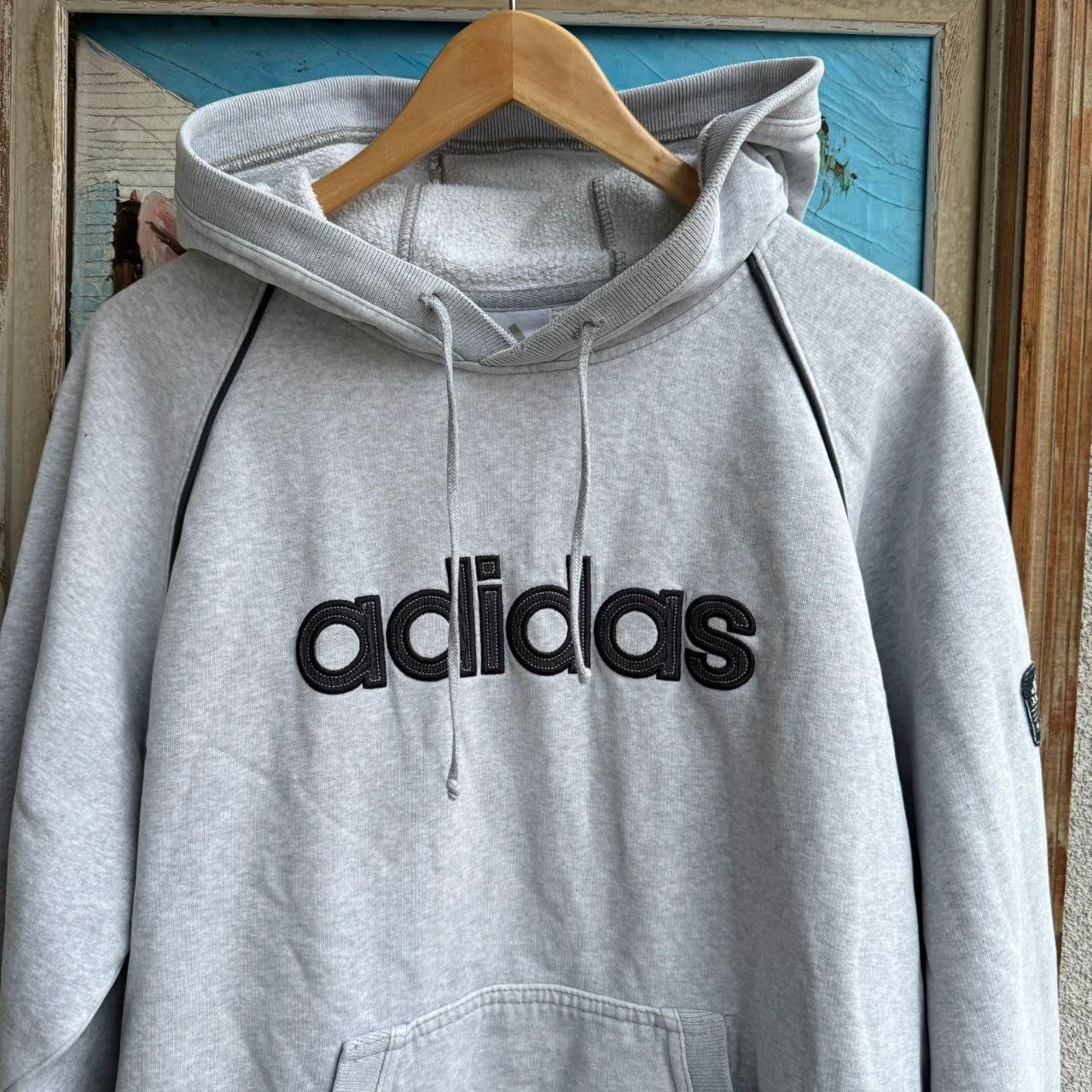 Adidas Adidas Vintage 90s Hoodie Grey Size US M / EU 48-50 / 2 - 4 Thumbnail