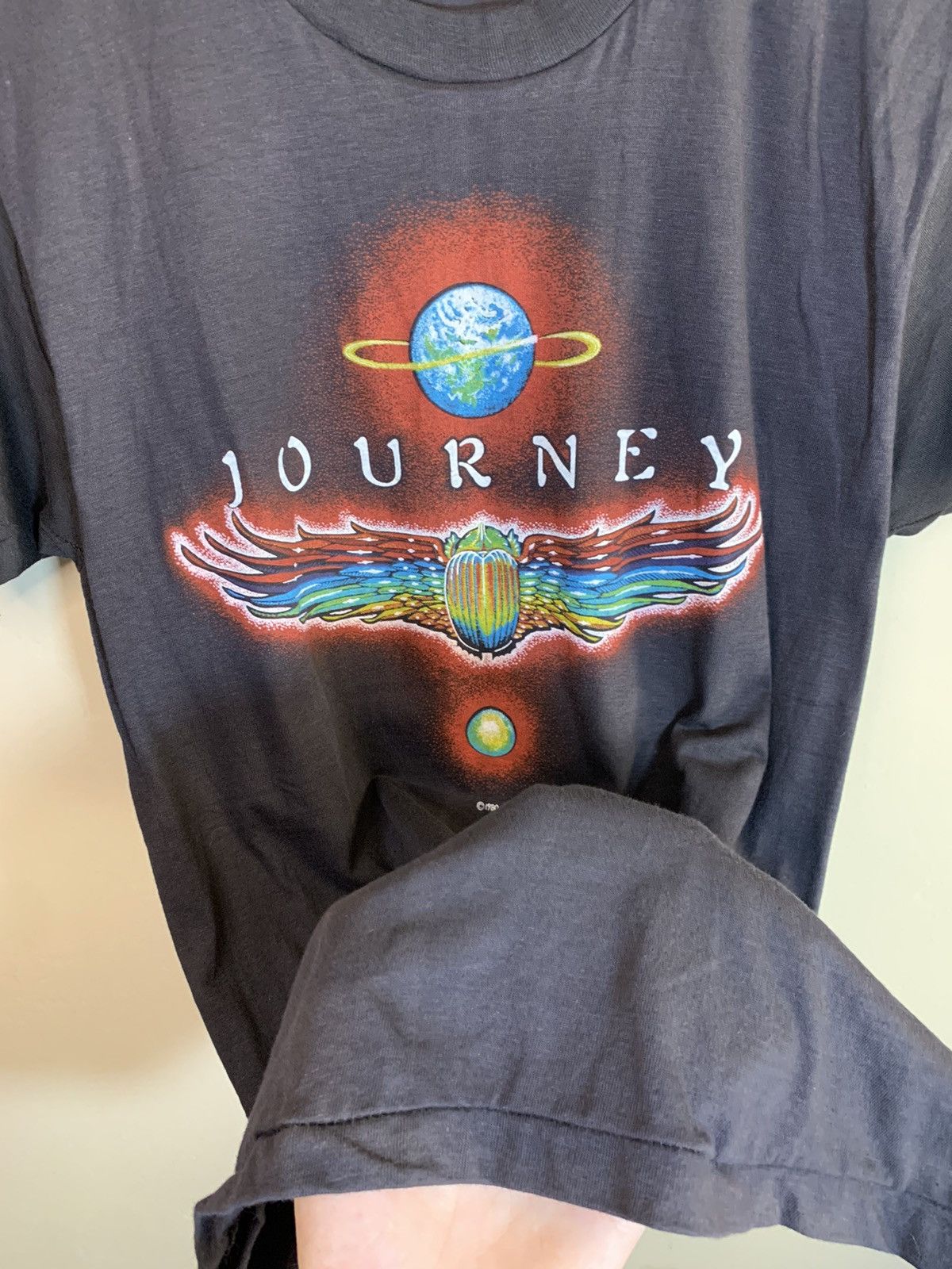 Band Tees × Vintage *RARE* Vintage 1980 Journey World Tour Single Stitch T-Shirt Size US L / EU 52-54 / 3 - 7 Thumbnail