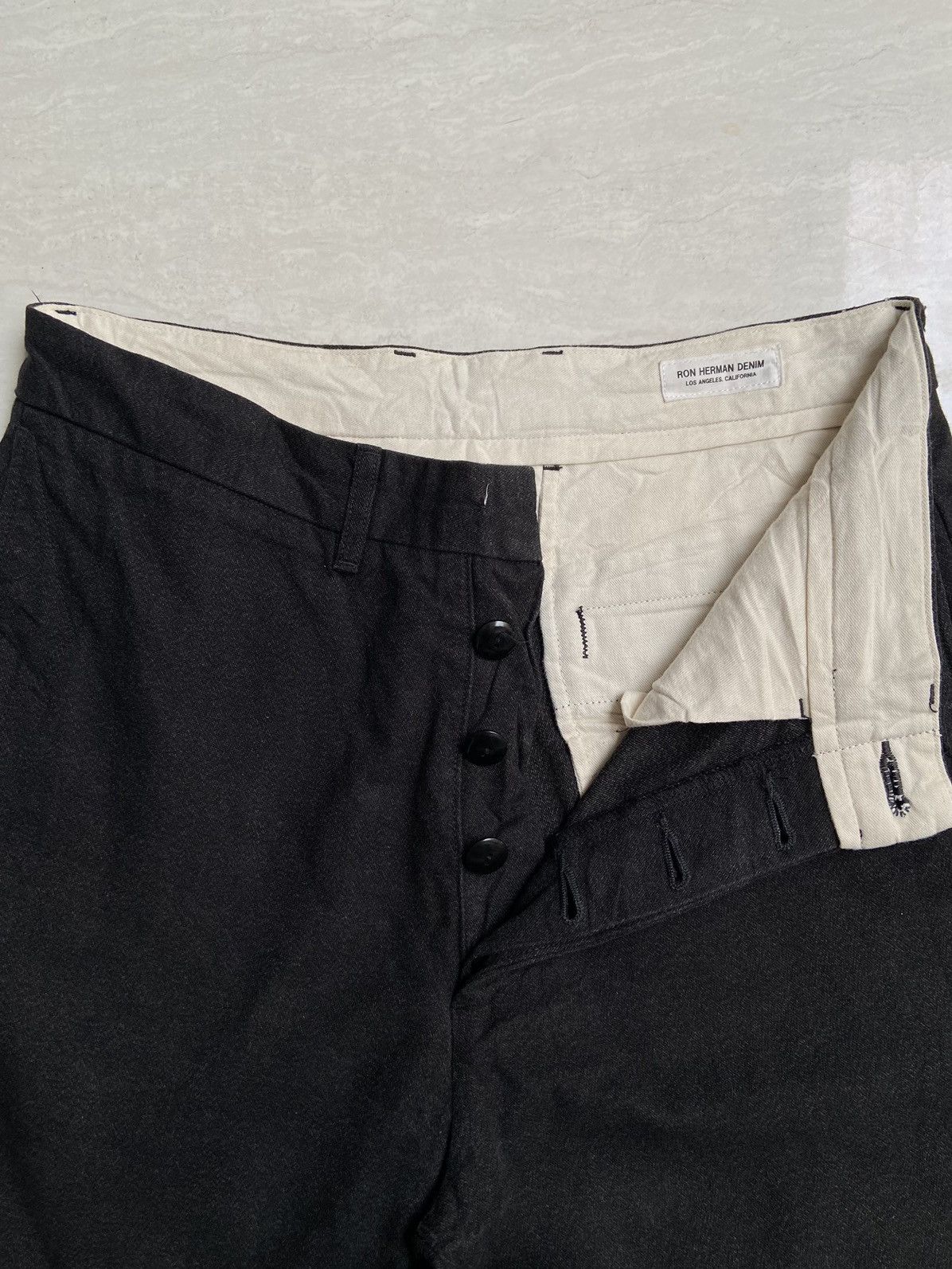 Ron Herman RON HERMAN DENIM Black Pants Size US 31 - 3 Thumbnail