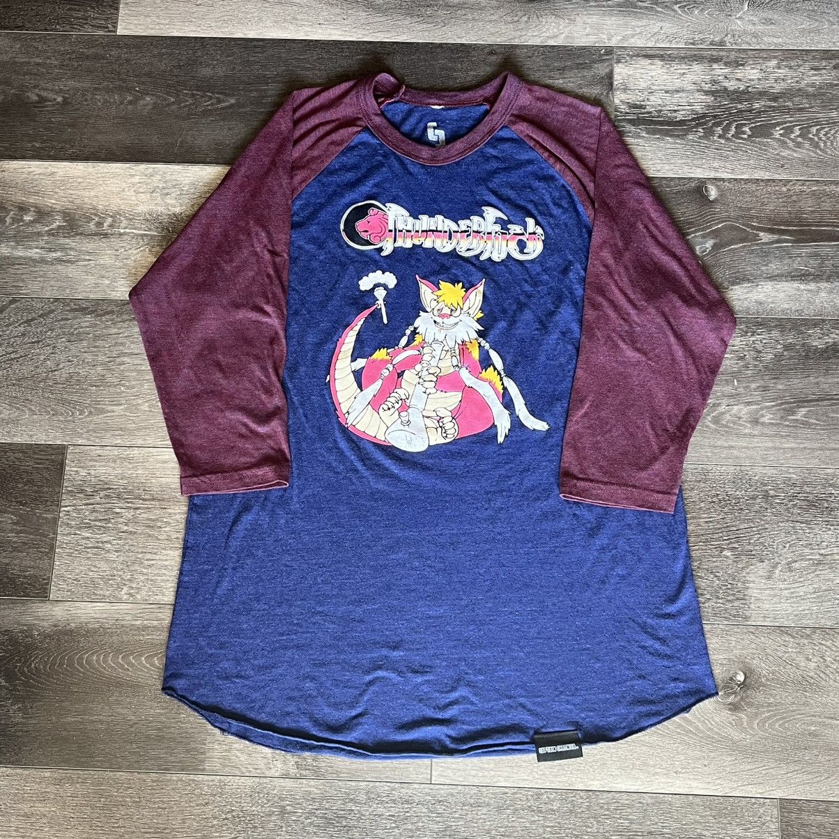 Vintage Vintage 2000s Captain Chronica Cat Bong Raglan Baseball Tee Size US L / EU 52-54 / 3 - 1 Thumbnail