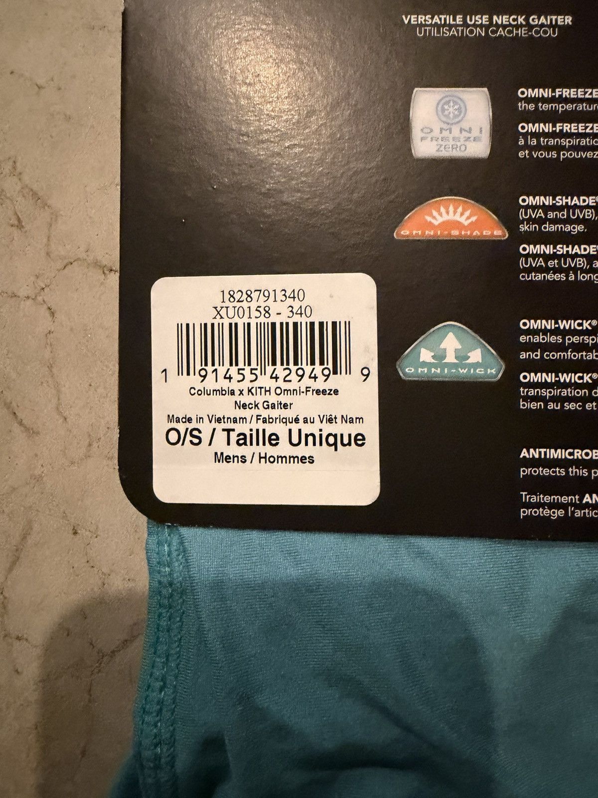 Columbia × Kith NWT Kith x Columbia Omni-Freeze Zero Neck Gaiter Teal 2018 Size ONE SIZE - 5 Thumbnail