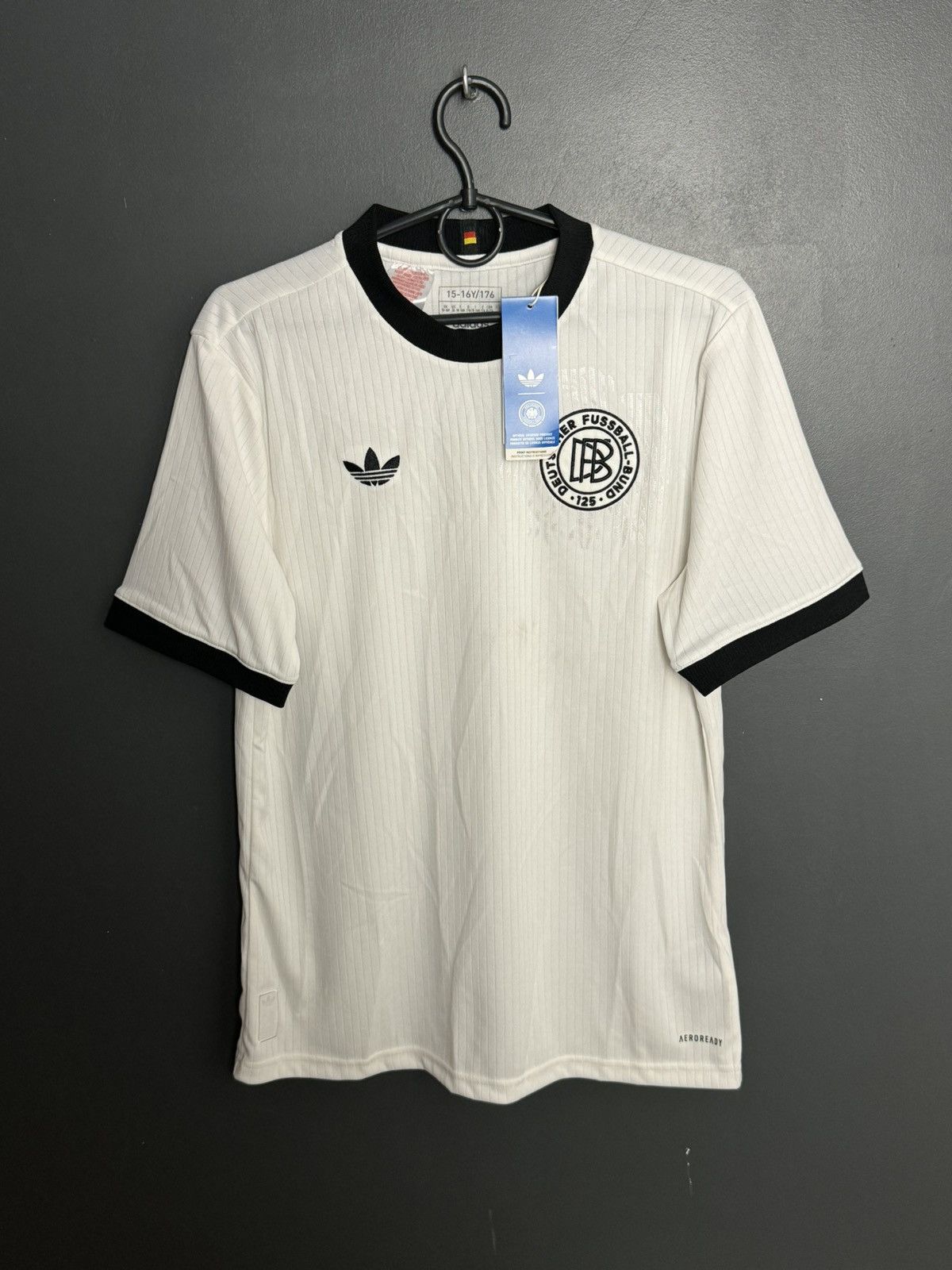 Adidas KIDS Germany Anniversary 125 Football Jersey T-Shirt Size US S / EU 44-46 / 1 - 1 Thumbnail