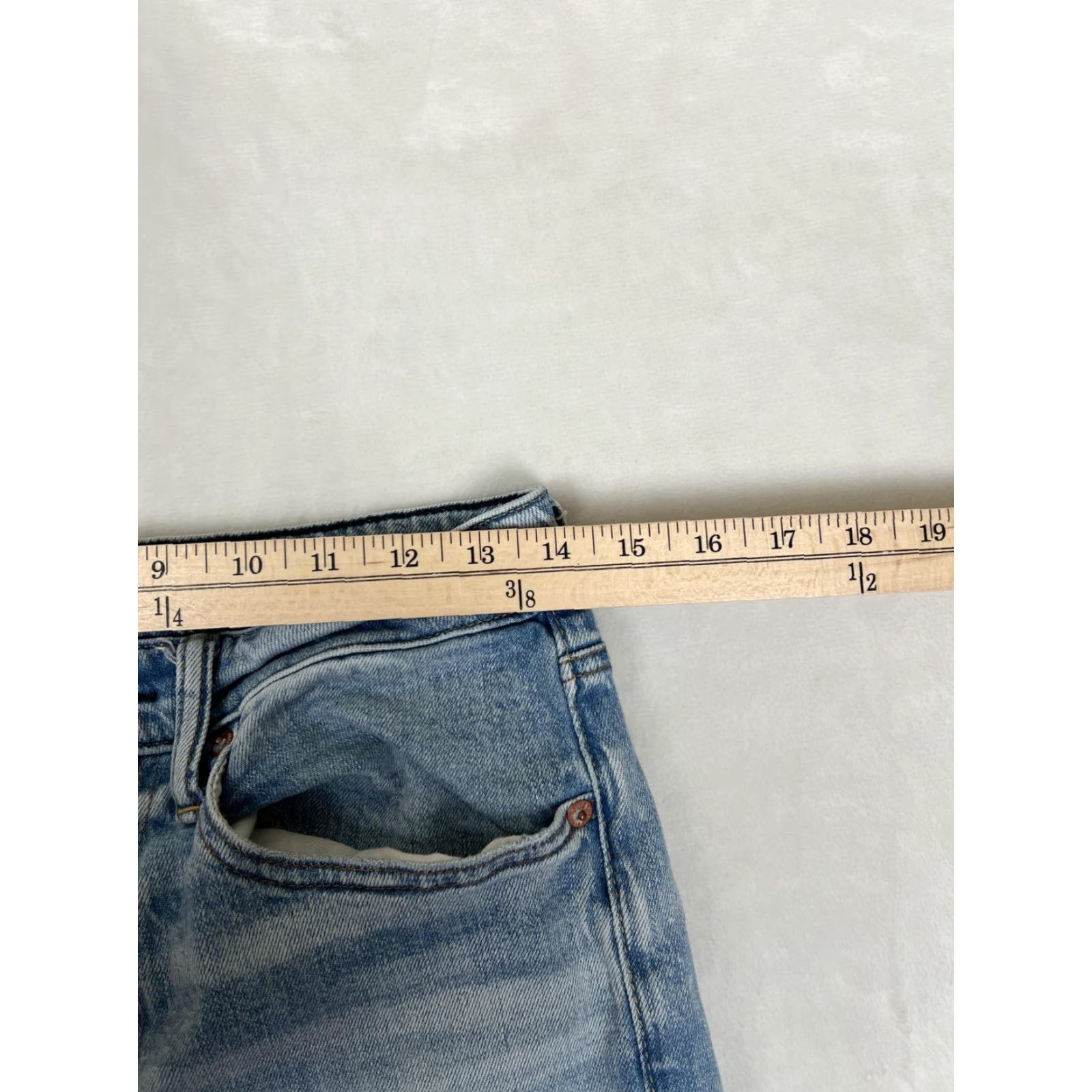 American Eagle Outfitters American Eagle Jeans Mens 28x30 Blue Skinny Light Wash Real Good Stretch Denim Size US 28 / EU 44 - 4 Thumbnail