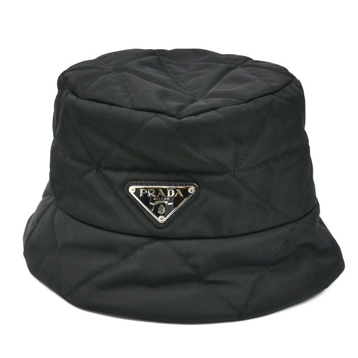 Prada Prada Prada Triangle Logo Nylon Bucket Hat Textile Hats 1HC3252DV4 DUTY FREE for USA Size ONE SIZE - 1 Thumbnail