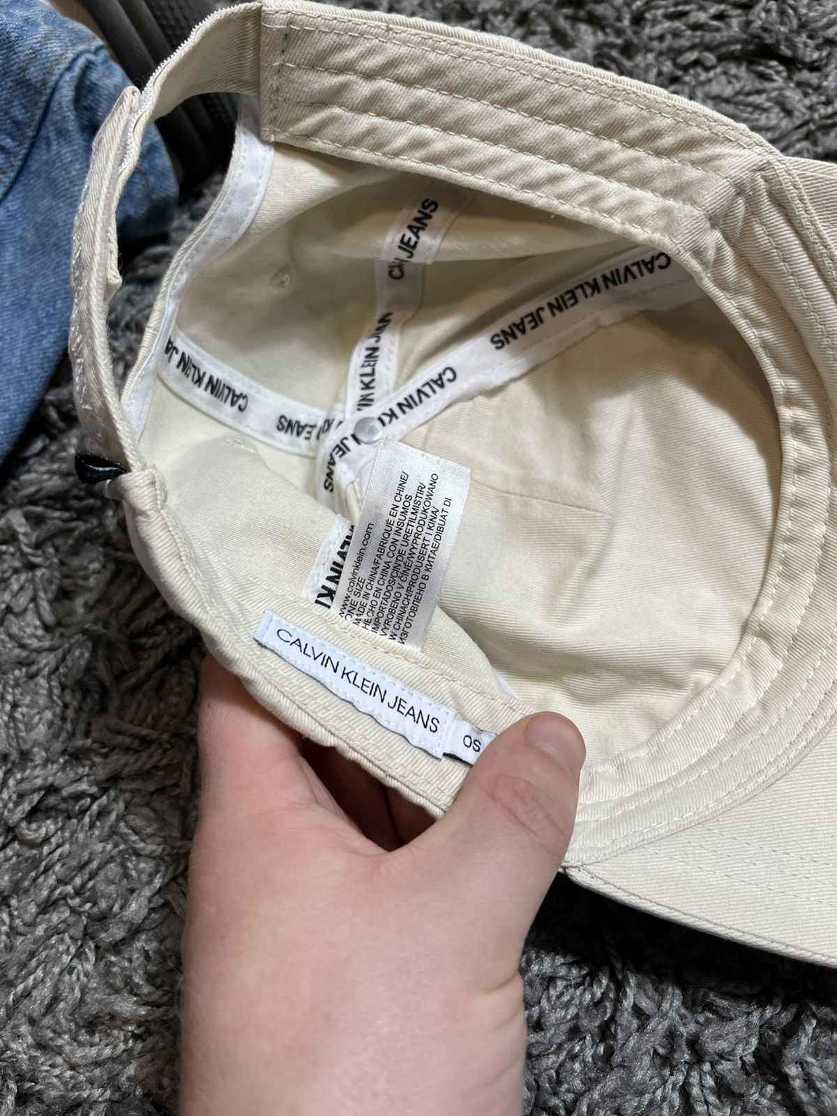 Calvin Klein × Vintage CK CALVIN KLEIN BEIGE COTTON ONE SIZE CAP Size ONE SIZE - 4 Thumbnail