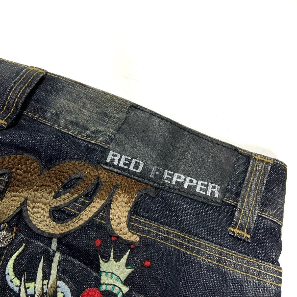 Ed Hardy × Japanese Brand × Vintage Vintage Ed Hardy X Redpapper Big Logo Distressed Jeans Size US 34 / EU 50 - 6 Thumbnail