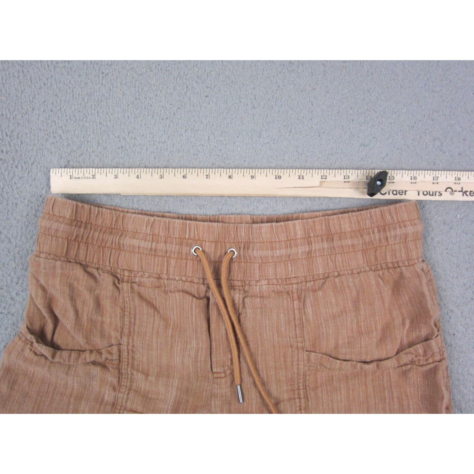 Athleta Athleta Shorts Women 10 Brown Cabo Linen Textured 4" Coastal Beach Summer Travel Chino Casual 90s Mens Womens Boys Girls Size 32" / US 10 / IT 46 - 6 Thumbnail