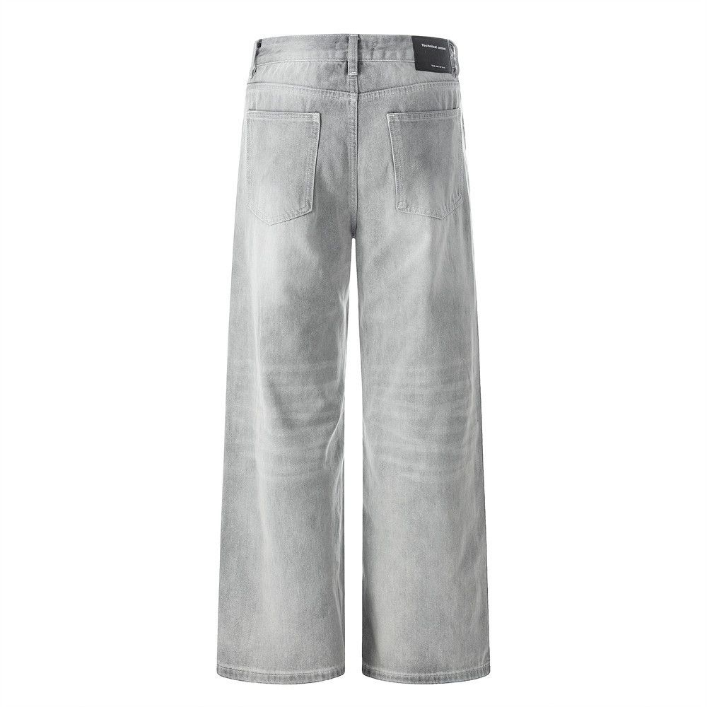 Jean Men's Retro Gradient-Wash Loose-Fit Distressed Jeans Size US 32 / EU 48 - 2 Thumbnail